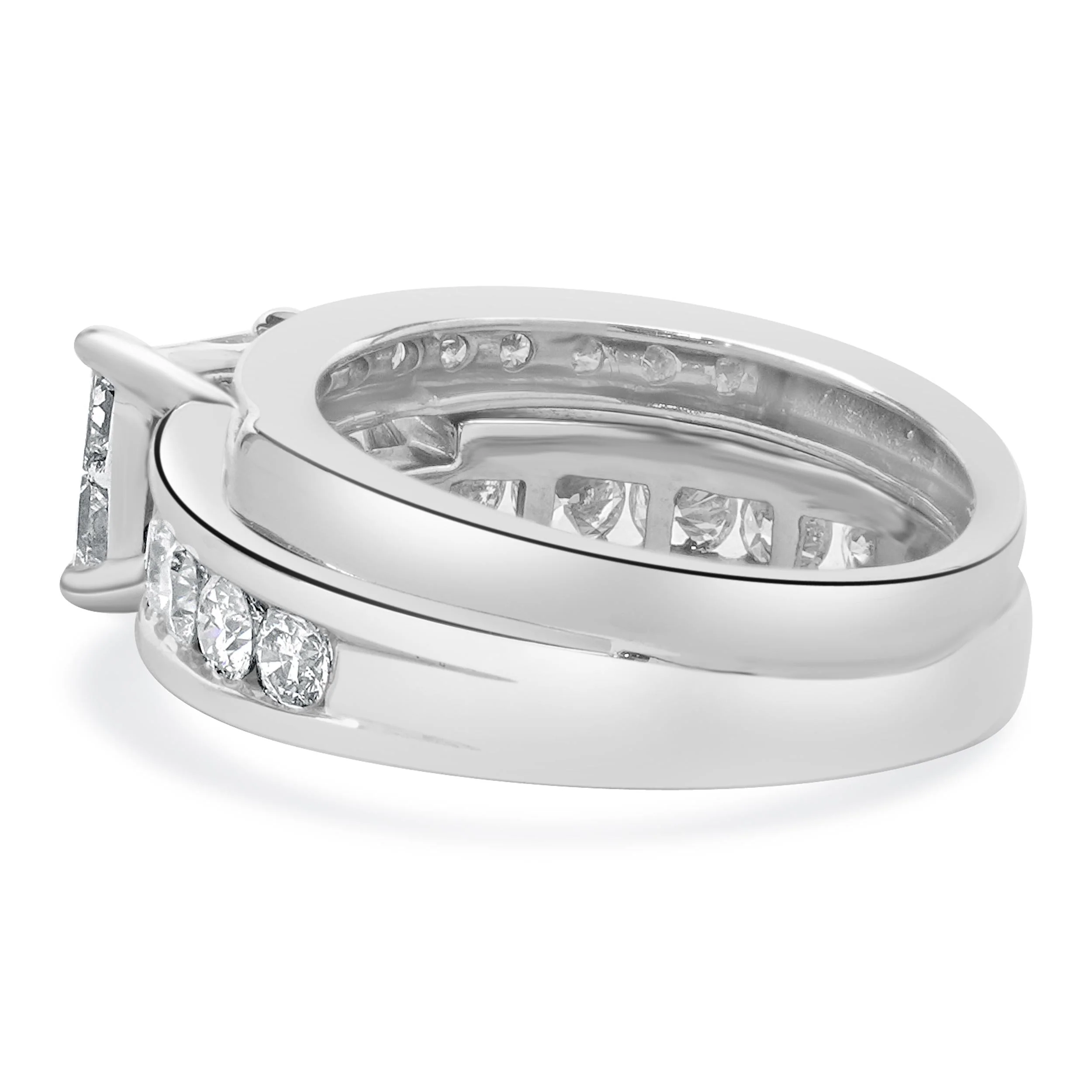 14 Karat White Gold Quad Set Diamond Engagement Ring - Image 4