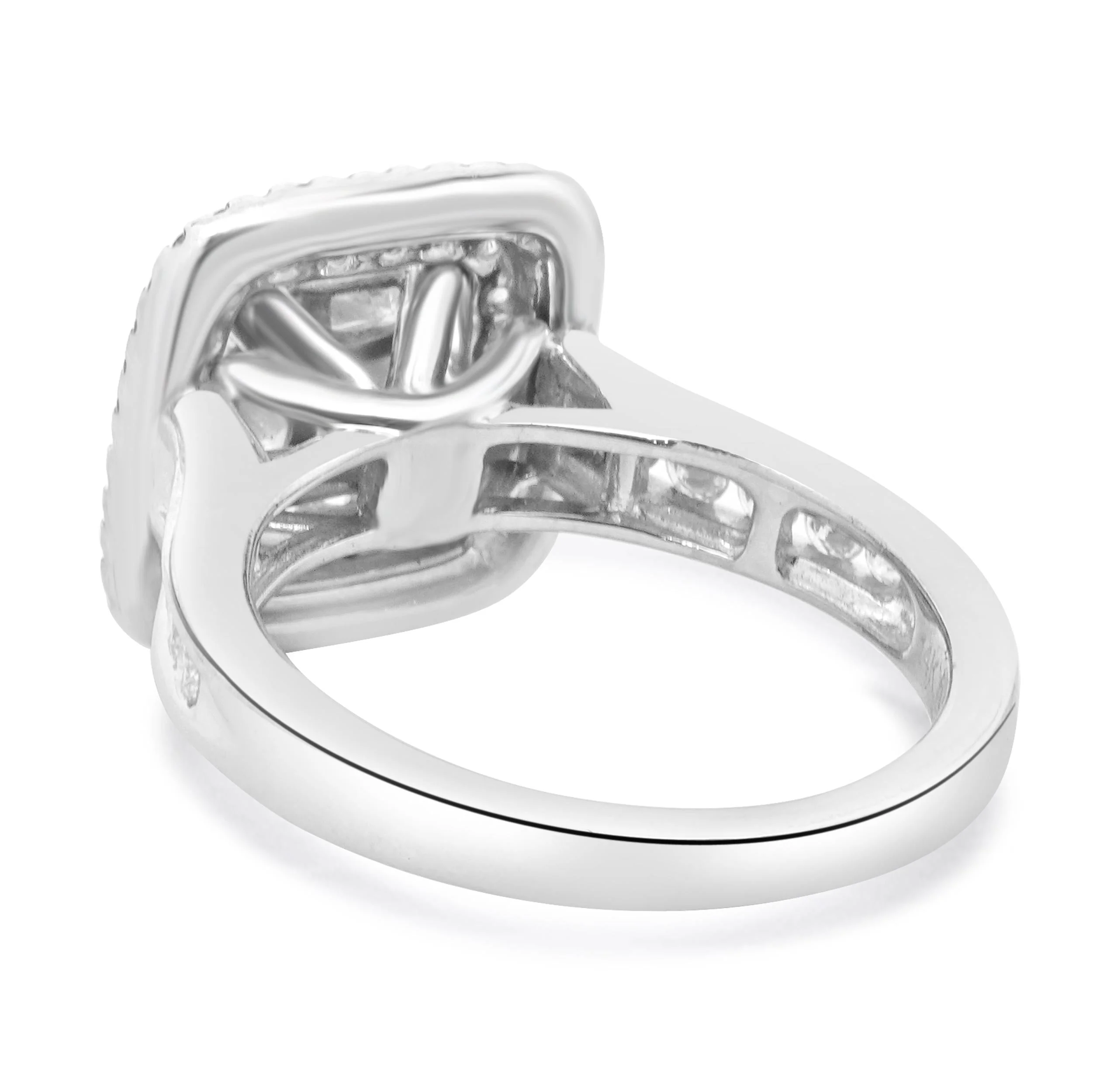 14 Karat White Gold Quadset Diamond Engagement Ring - Image 4