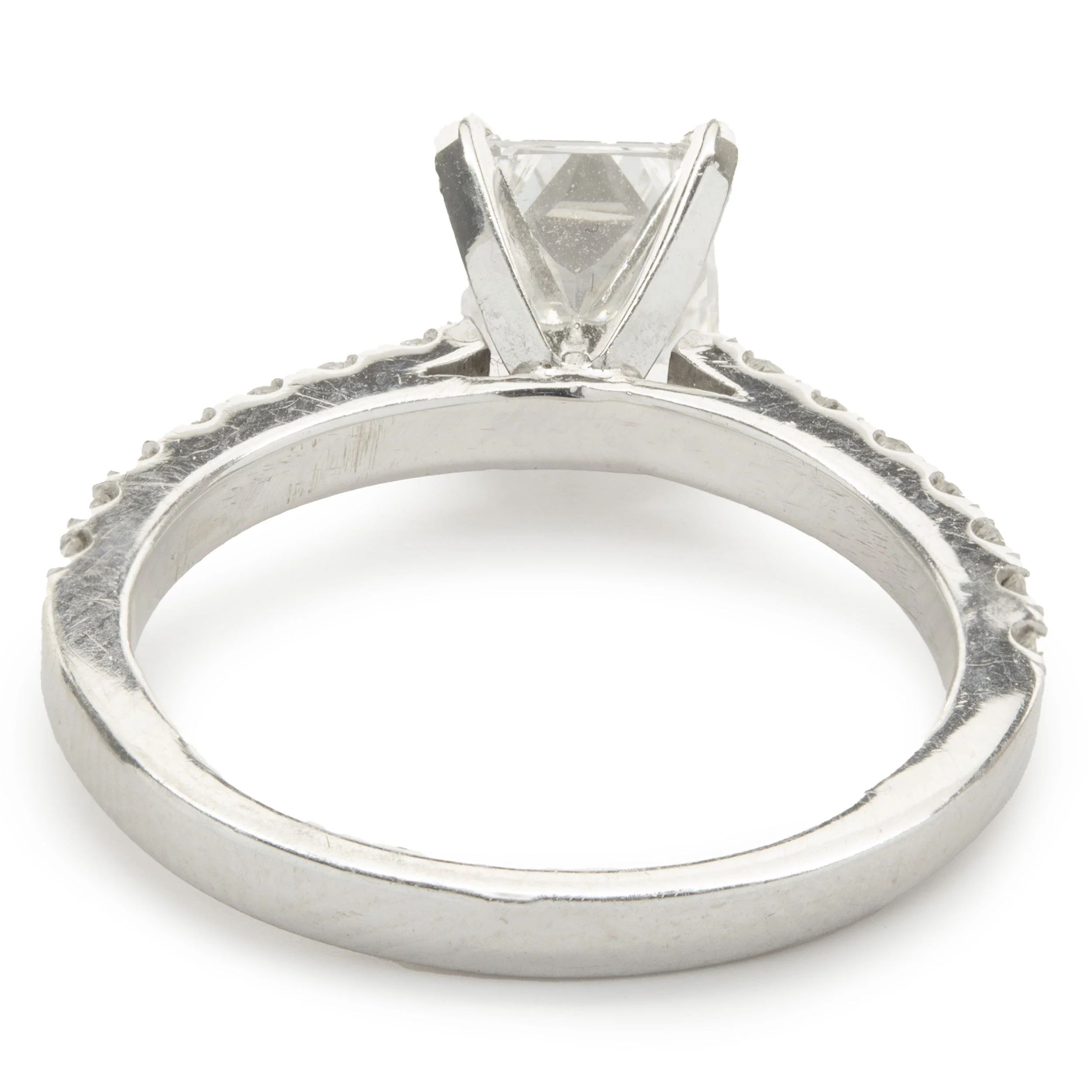 14 Karat White Gold Radiant Cut Diamond Engagement Ring - Image 3