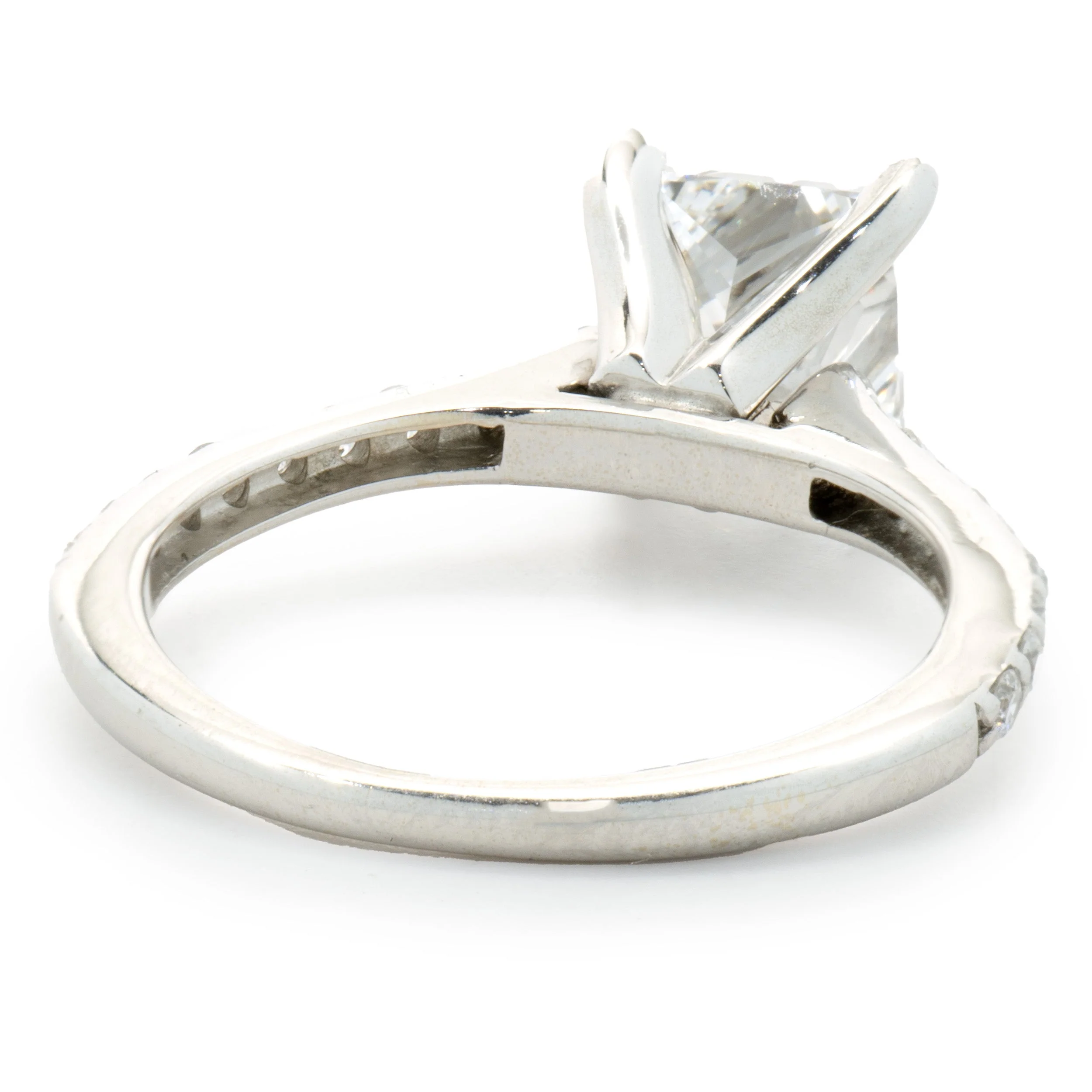 14 Karat White Gold Radiant Cut Diamond Engagement Ring - Image 3