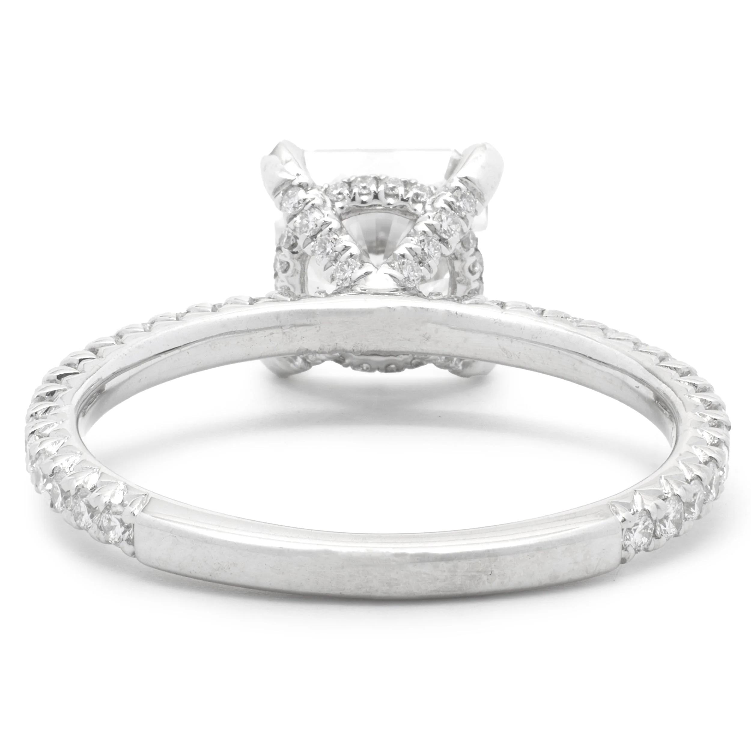 14 Karat White Gold Radiant Cut Diamond Engagement Ring - Image 4