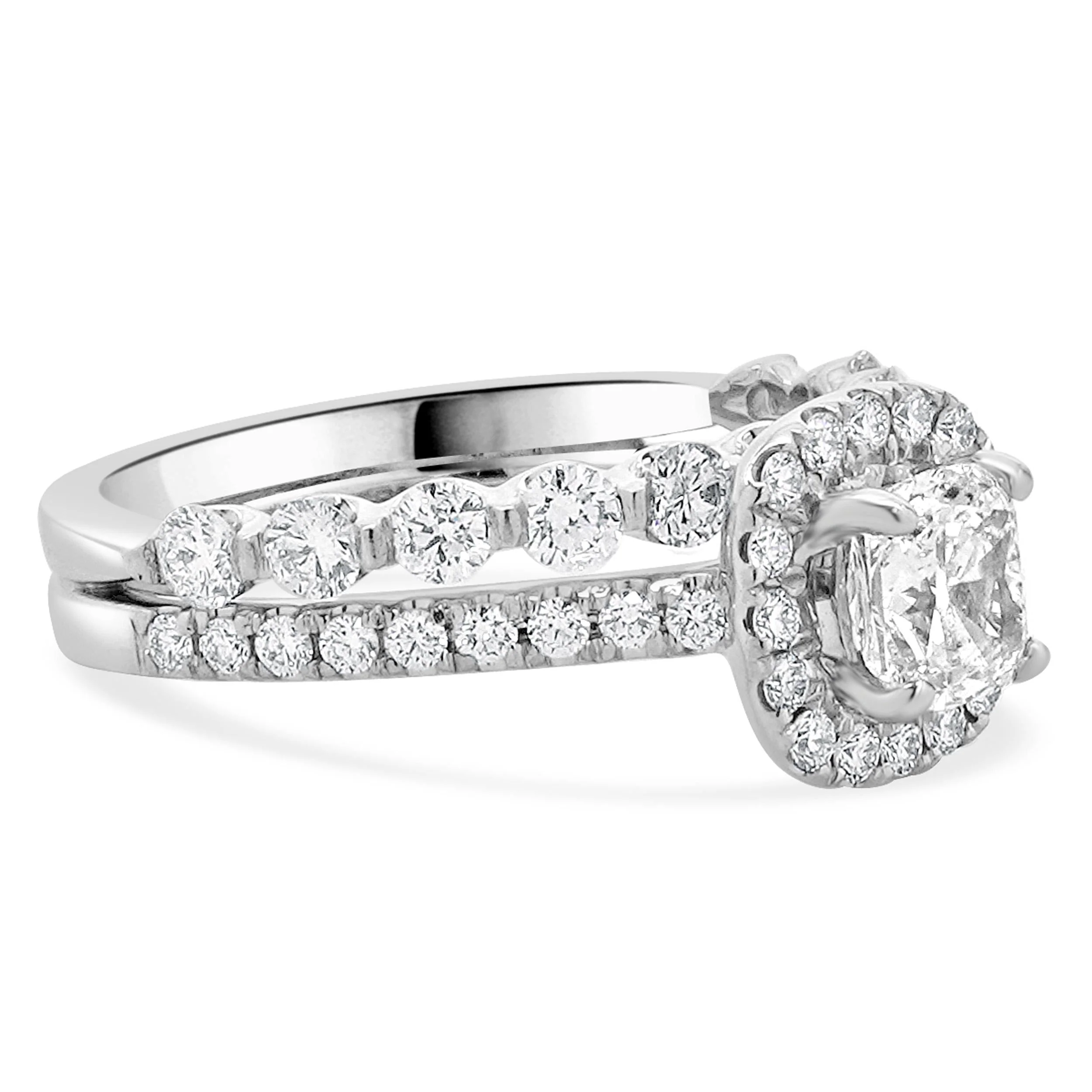 14 Karat White Gold Radiant Cut Diamond Engagement Ring - Image 3