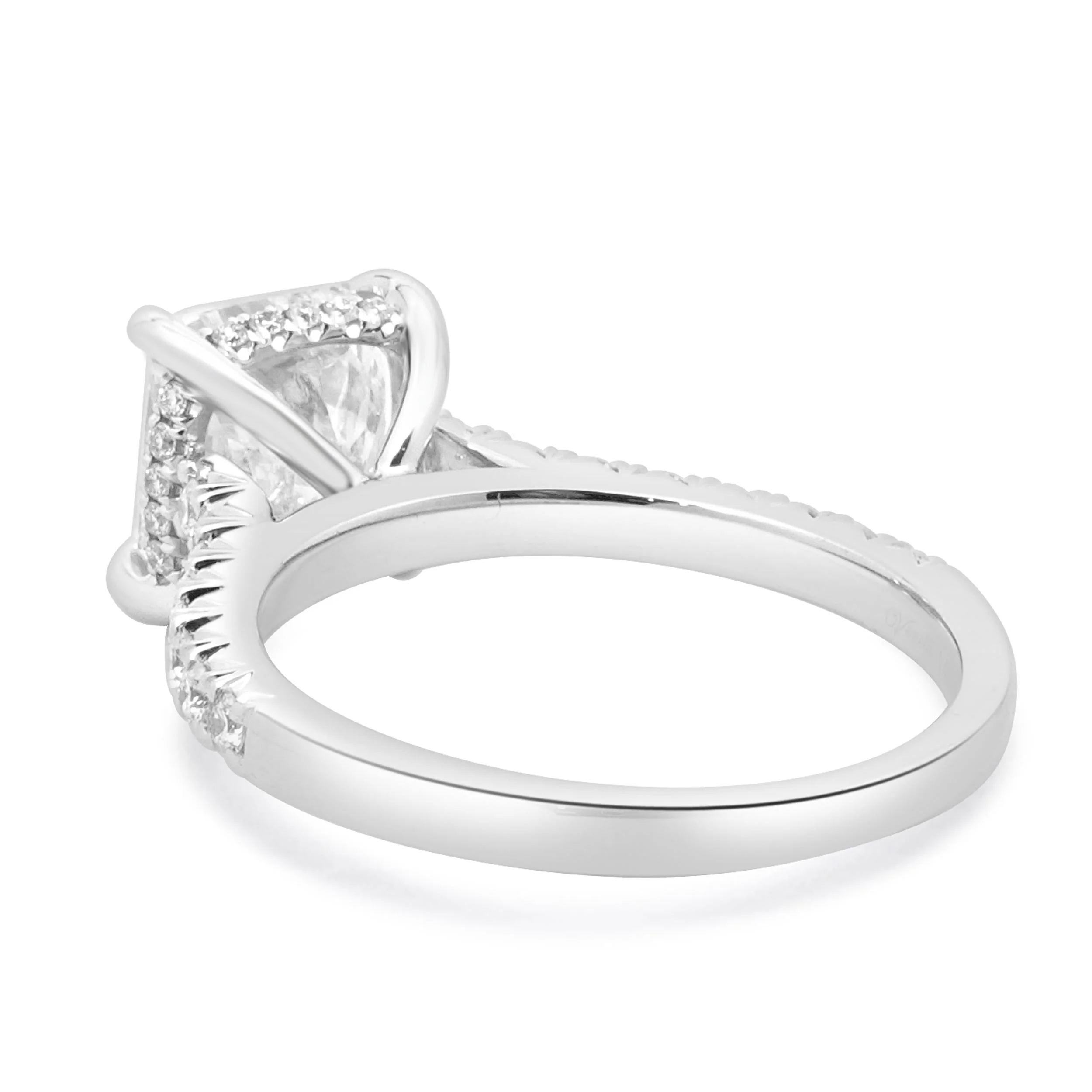 14 Karat White Gold Radiant Cut Diamond Engagement Ring - Image 3