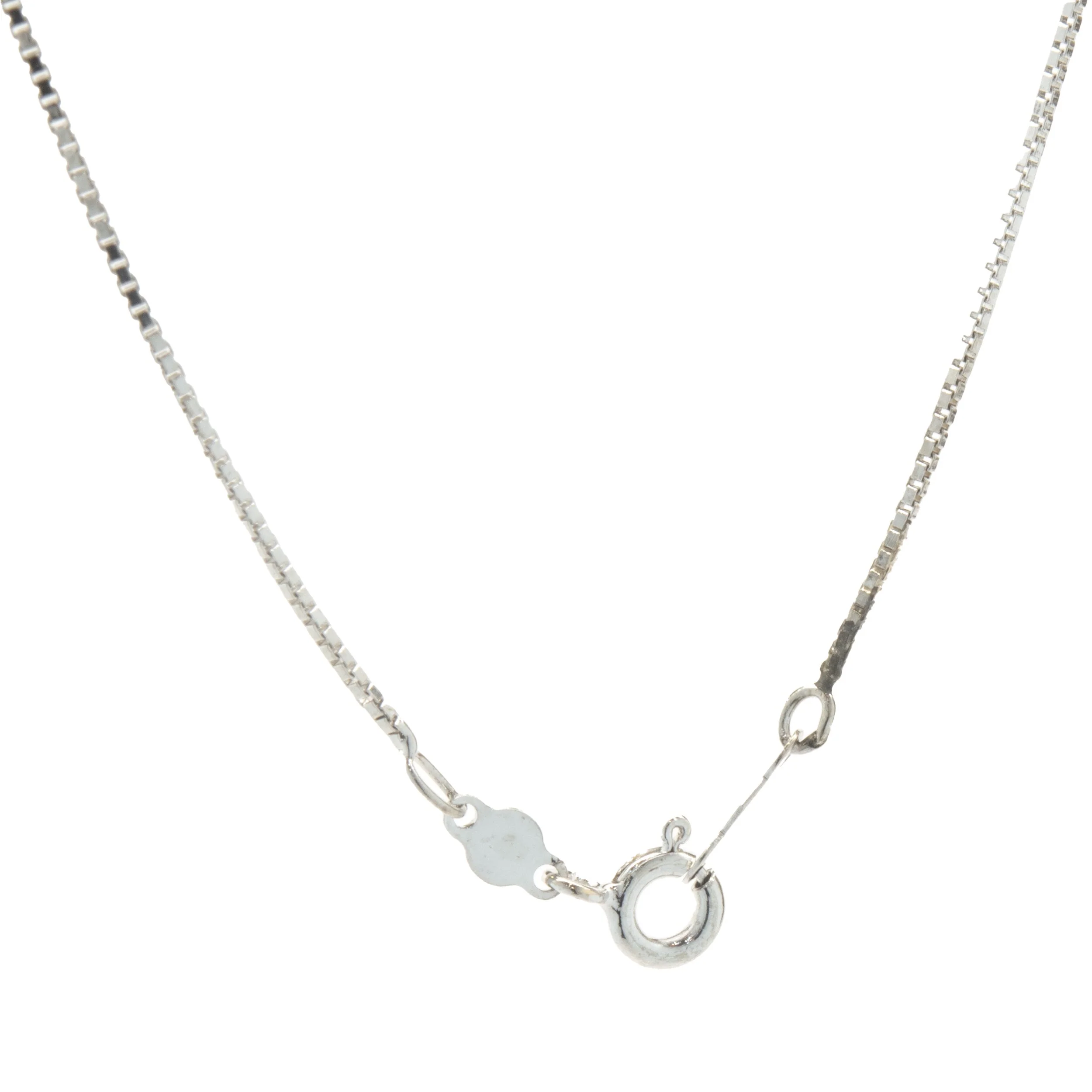 14 Karat White Gold Round Brilliant Cut Diamond Solitaire Necklace - Image 2