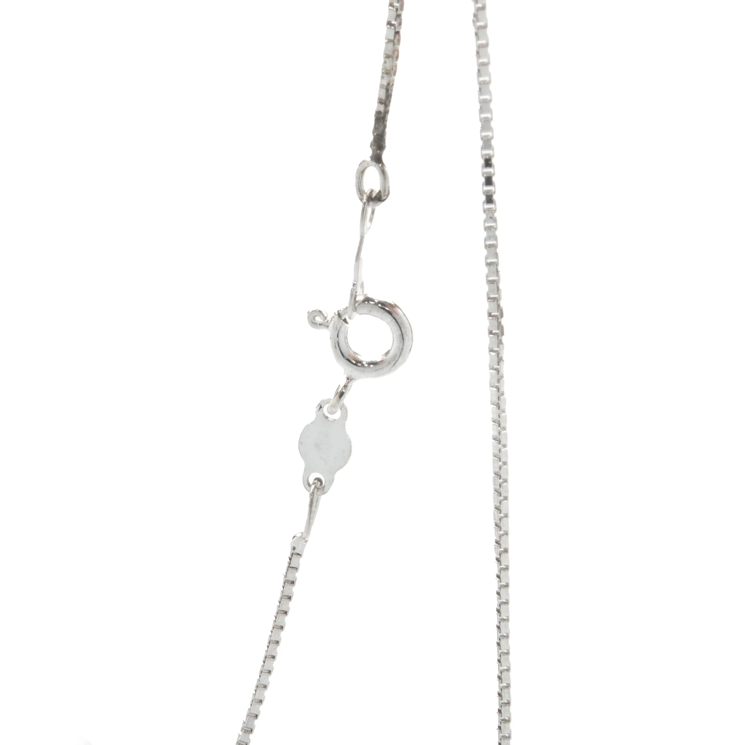 14 Karat White Gold Round Brilliant Cut Diamond Solitaire Necklace - Image 4