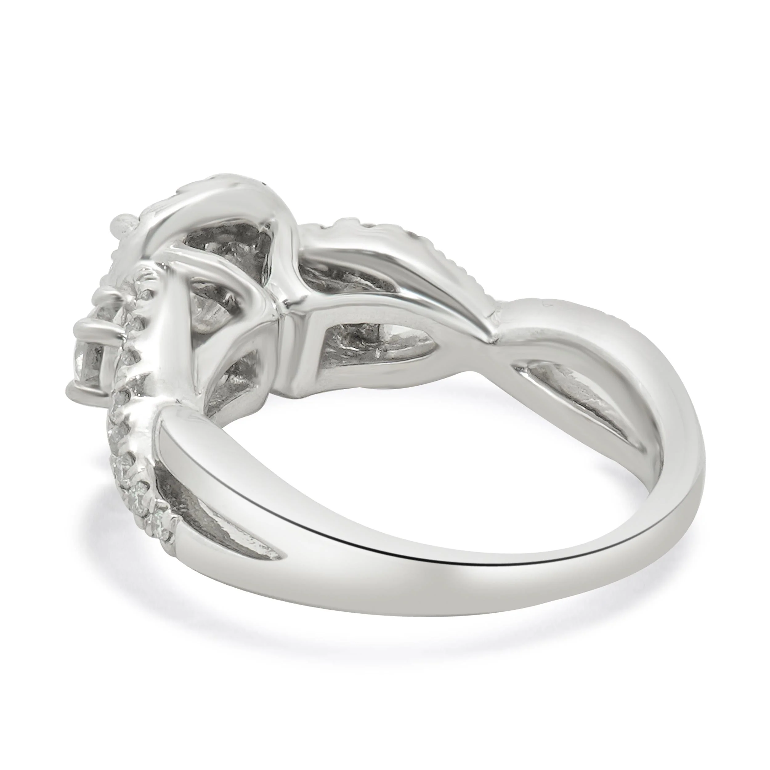 14 Karat White Gold Round Diamond Engagement Ring - Image 4