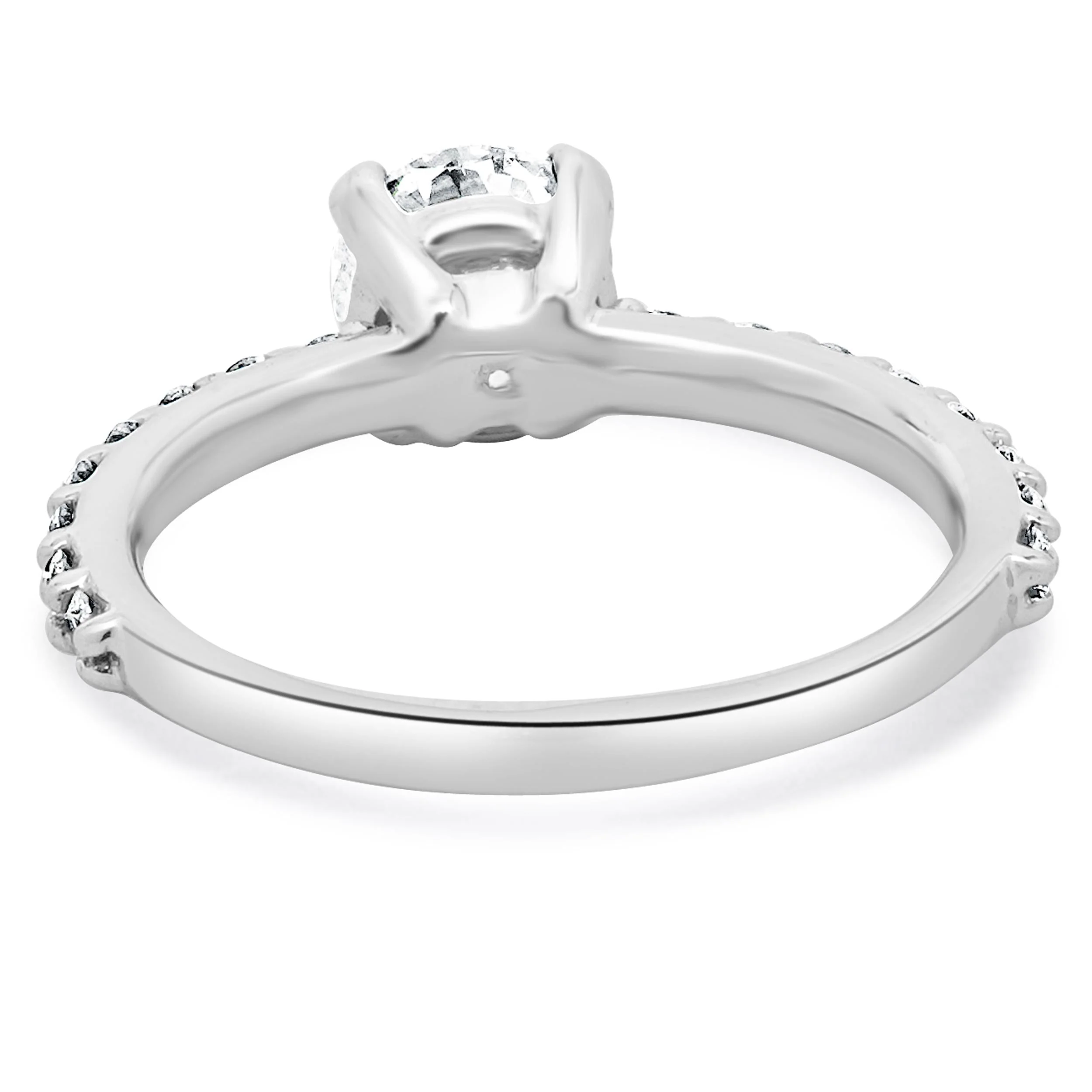 14 Karat White Gold Round Diamond Engagement Ring - Image 3