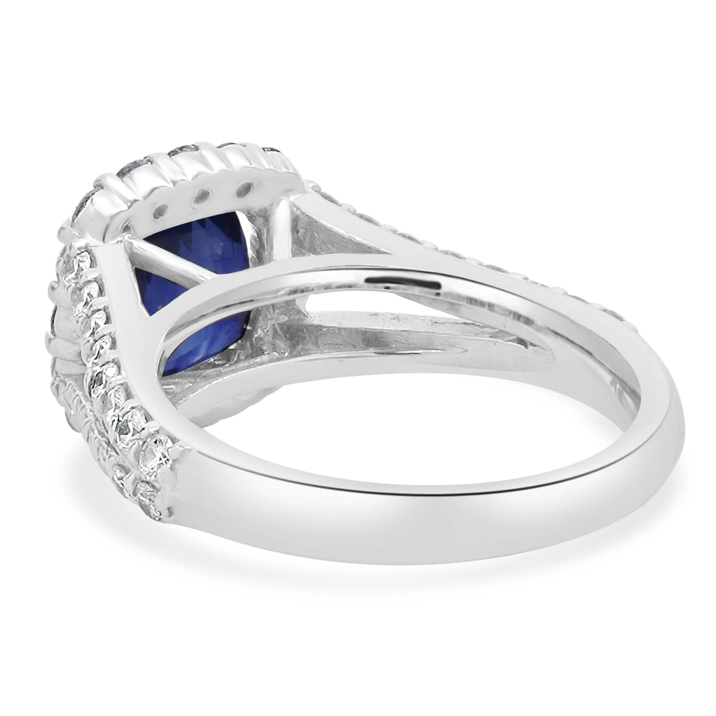 14 Karat White Gold Sapphire and Diamond Ring - Image 4