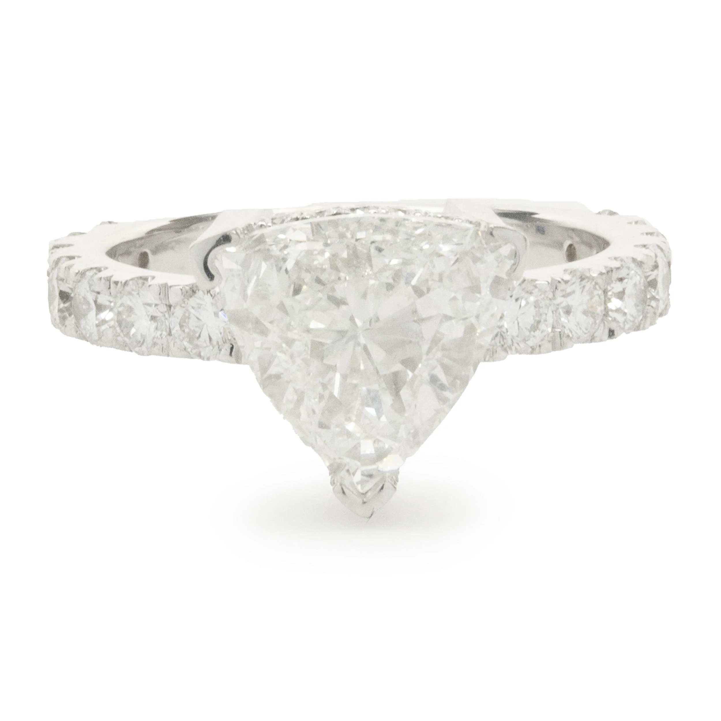 14 Karat White Gold Trillion Cut Diamond Engagement Ring