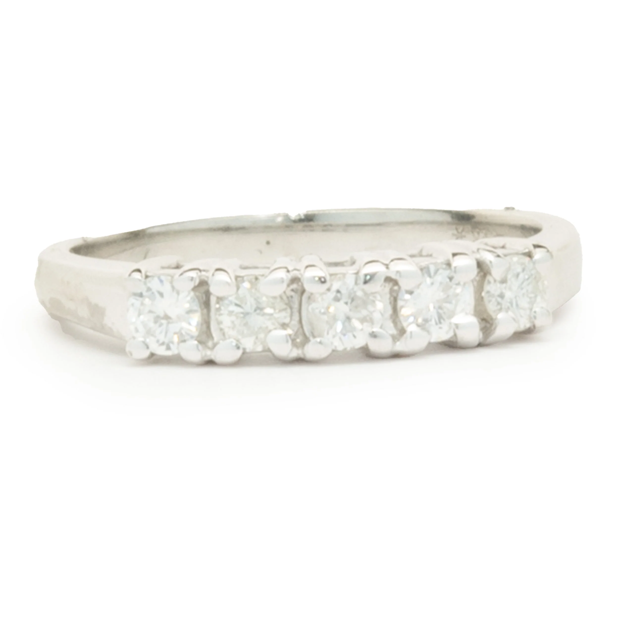 14 Karat White Gold Vintage Diamond Band