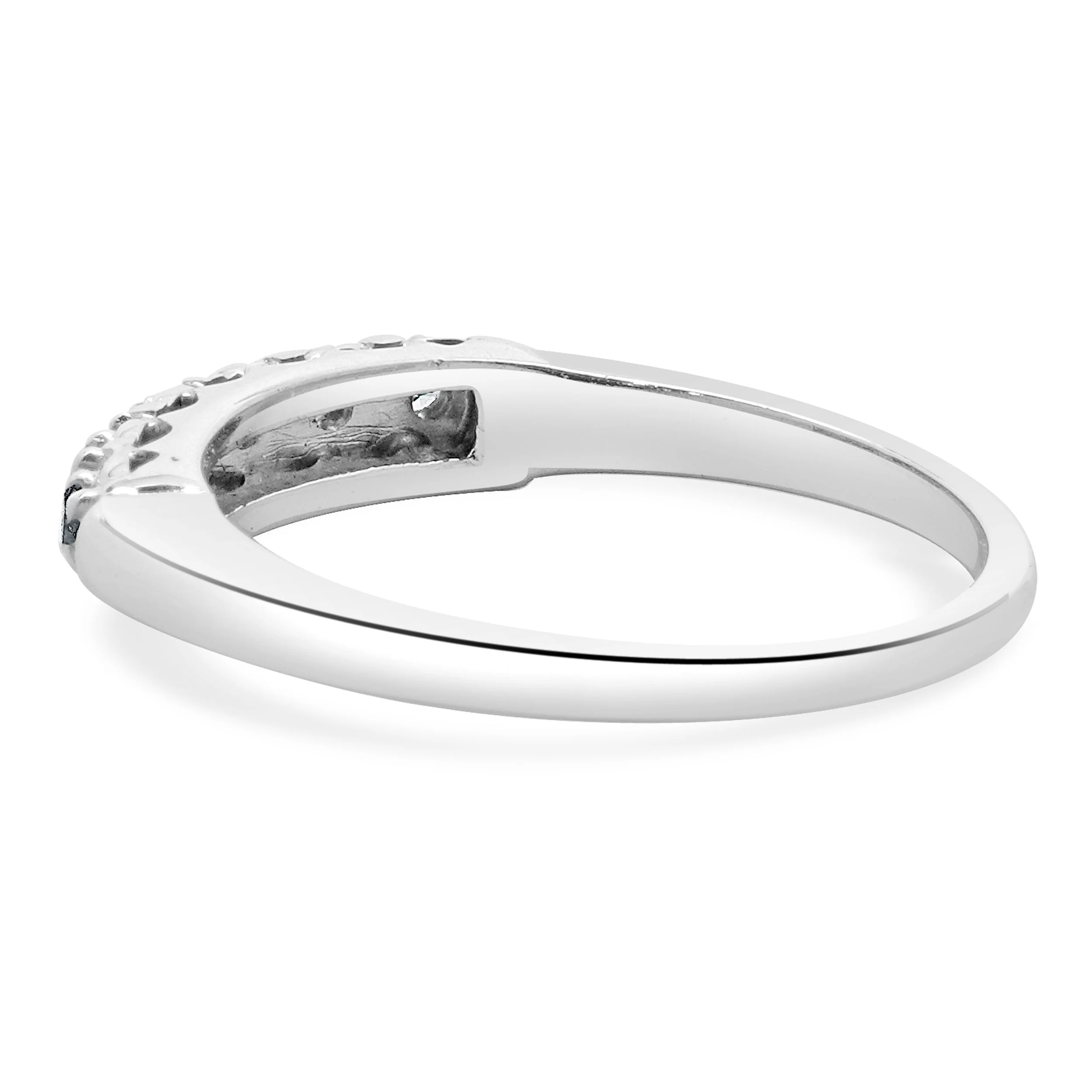 14 Karat White Gold Vintage Single Cut Diamond Band - Image 3