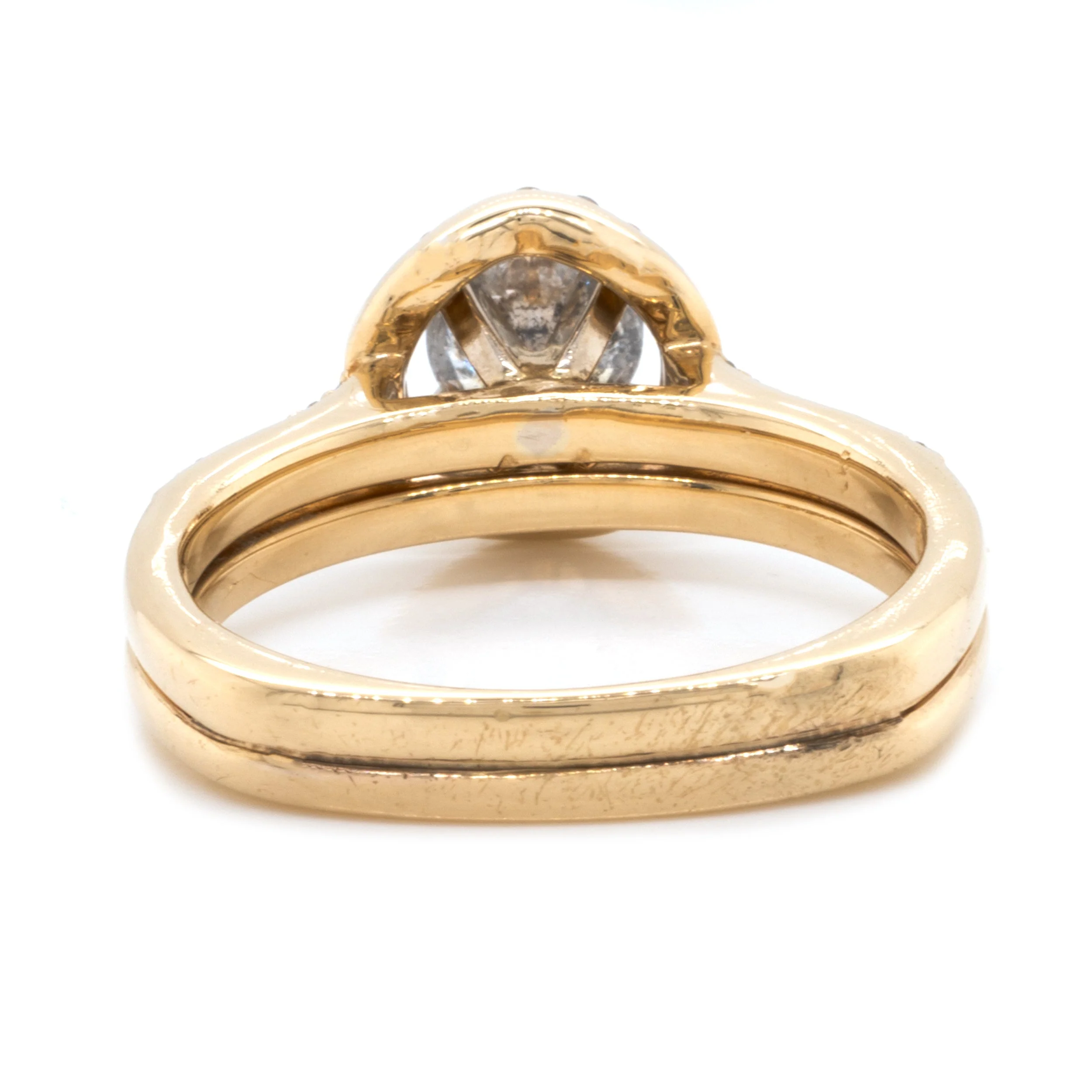 14 Karat Yellow Gold 0.50ct Round Brilliant Galaxy Diamond Wedding Set - Image 4