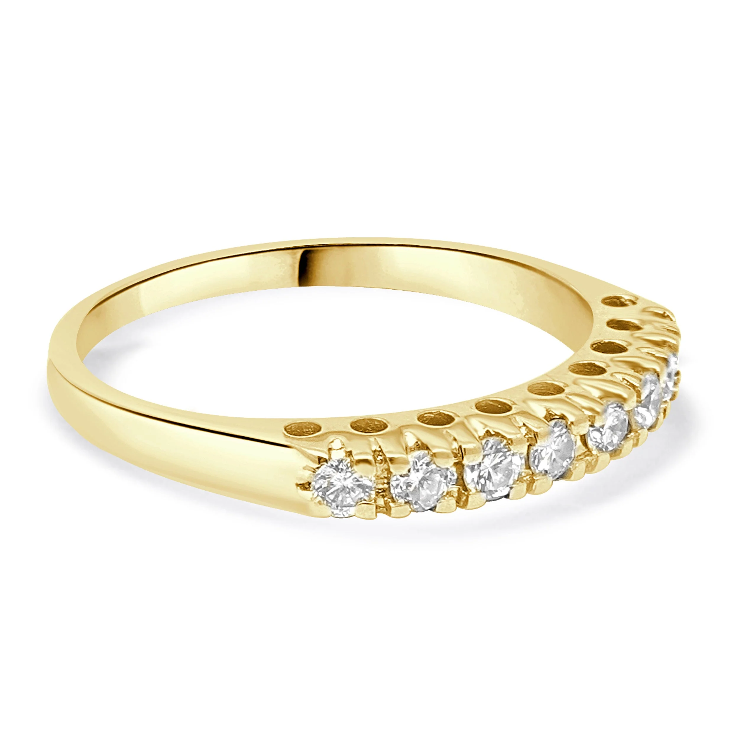 14 Karat Yellow Gold 8 Diamond Band - Image 4