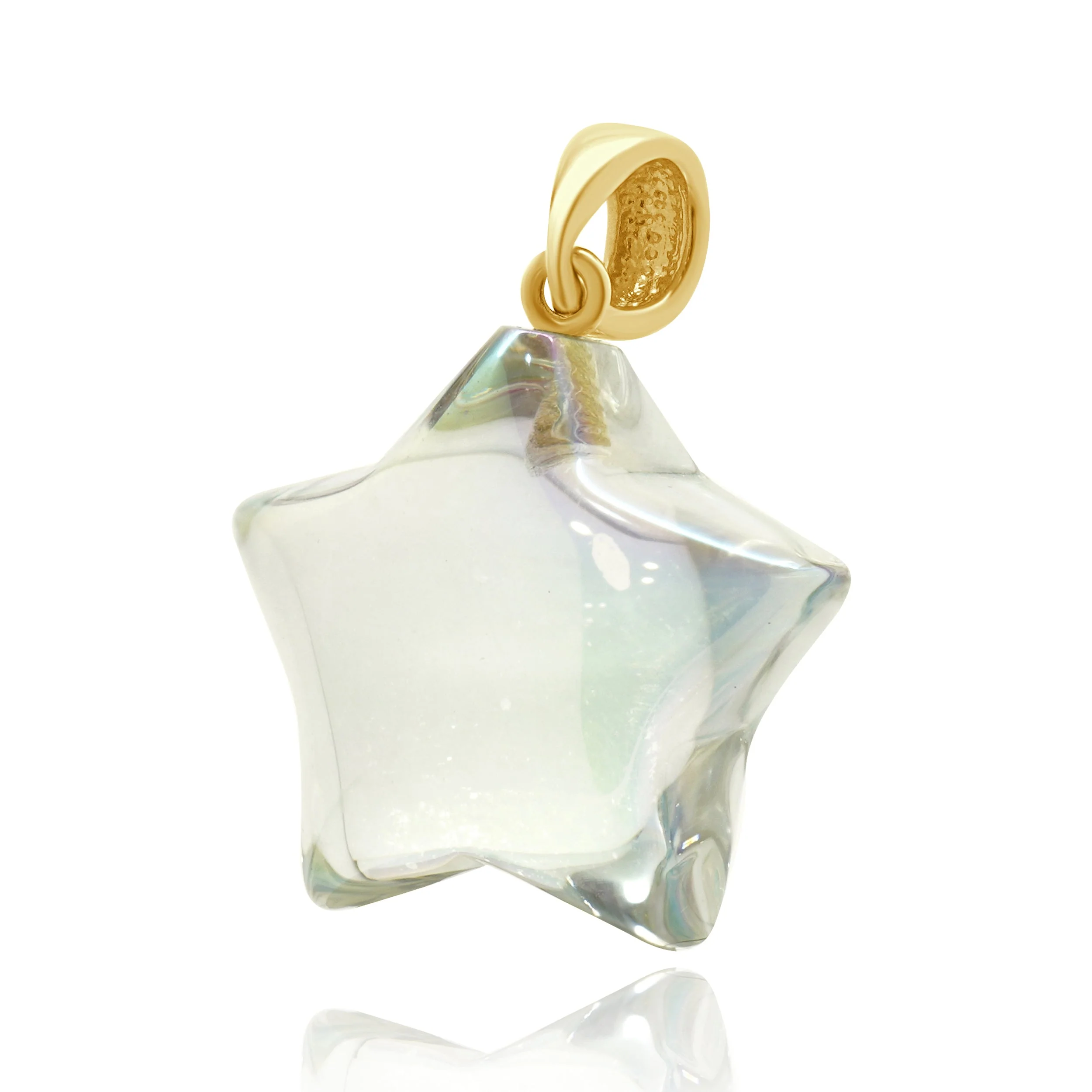 14 Karat Yellow Gold Acrylic Star Pendant - Image 2