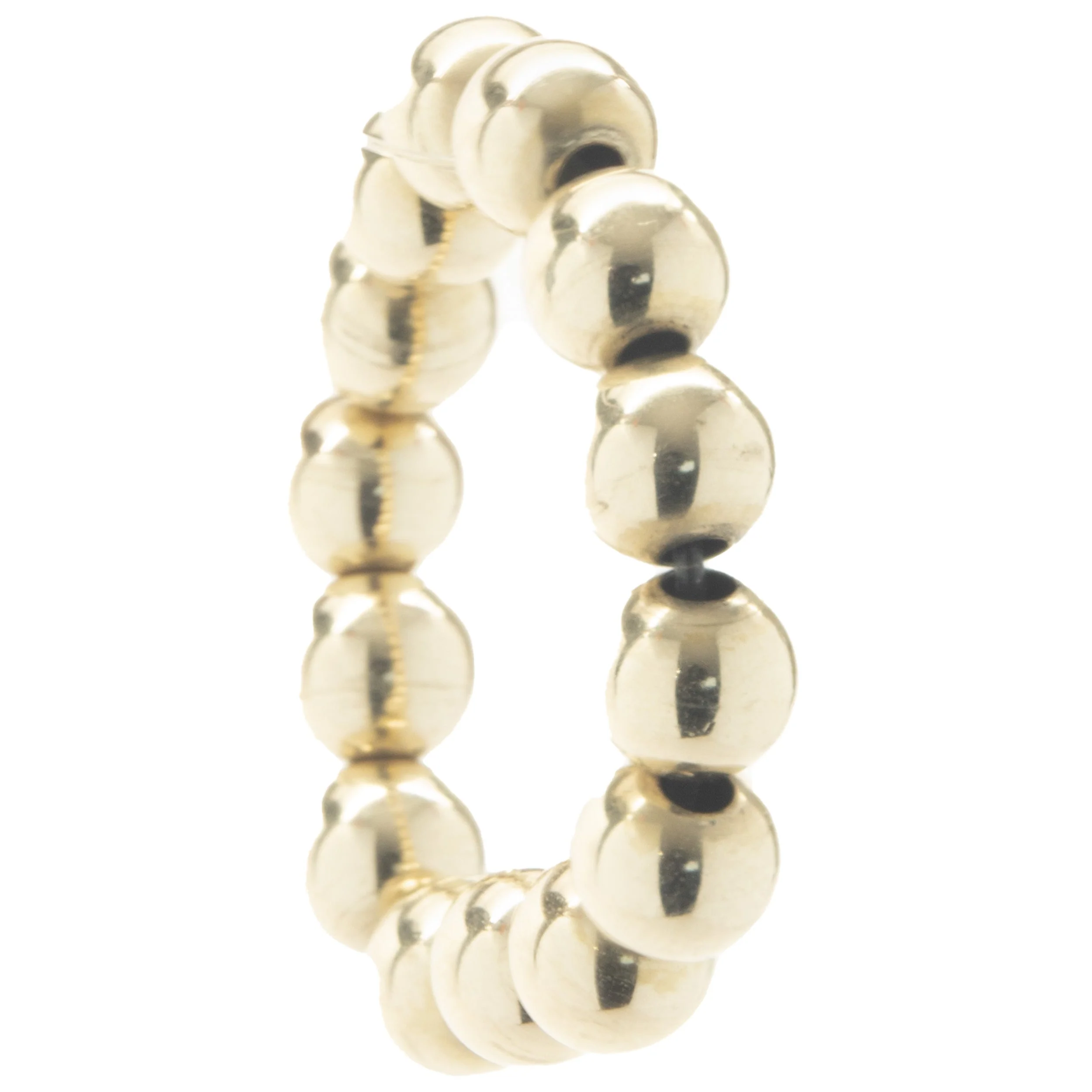 14 Karat Yellow Gold Beaded Flex Ring - Image 2