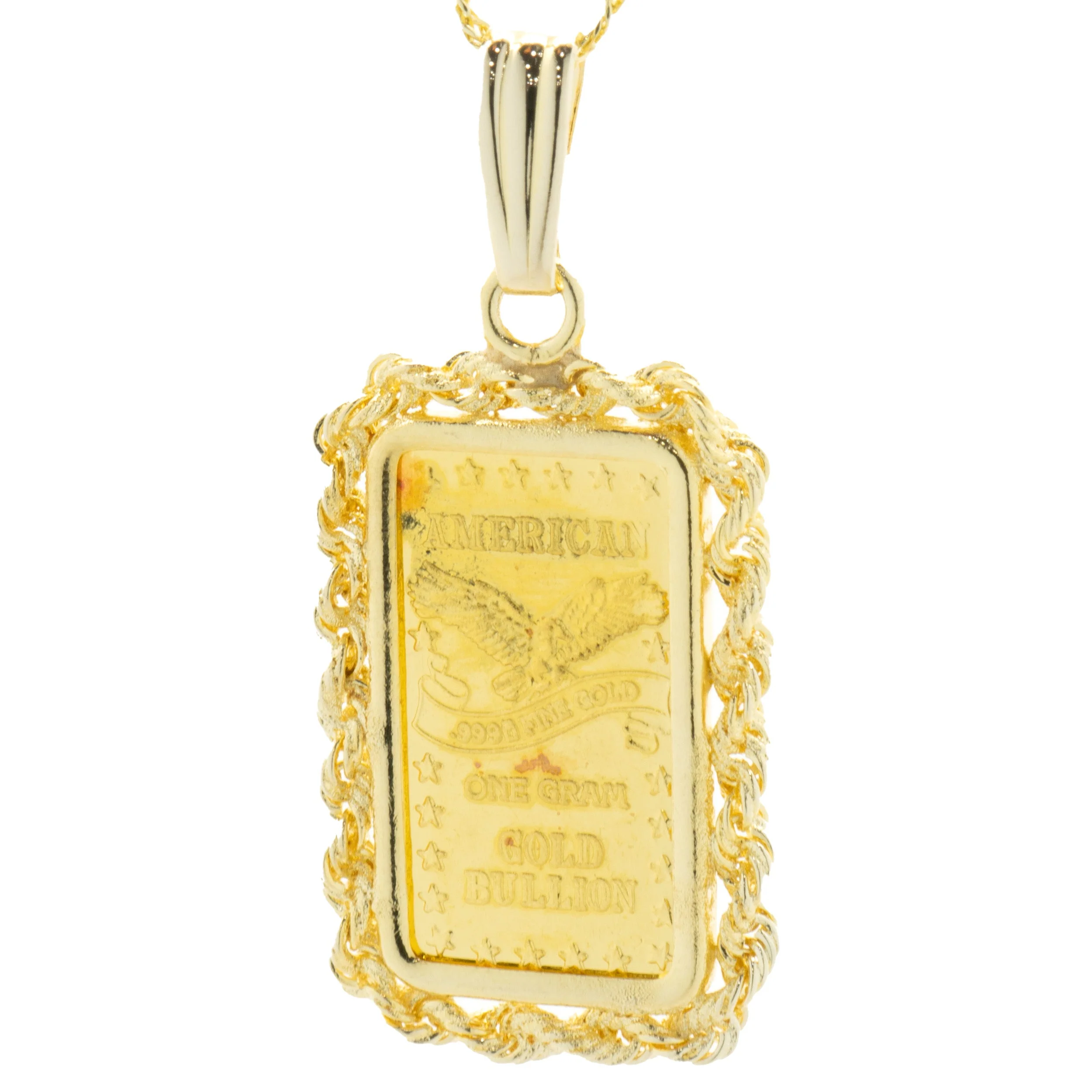 14 Karat Yellow Gold Bullion Pendant - Image 2