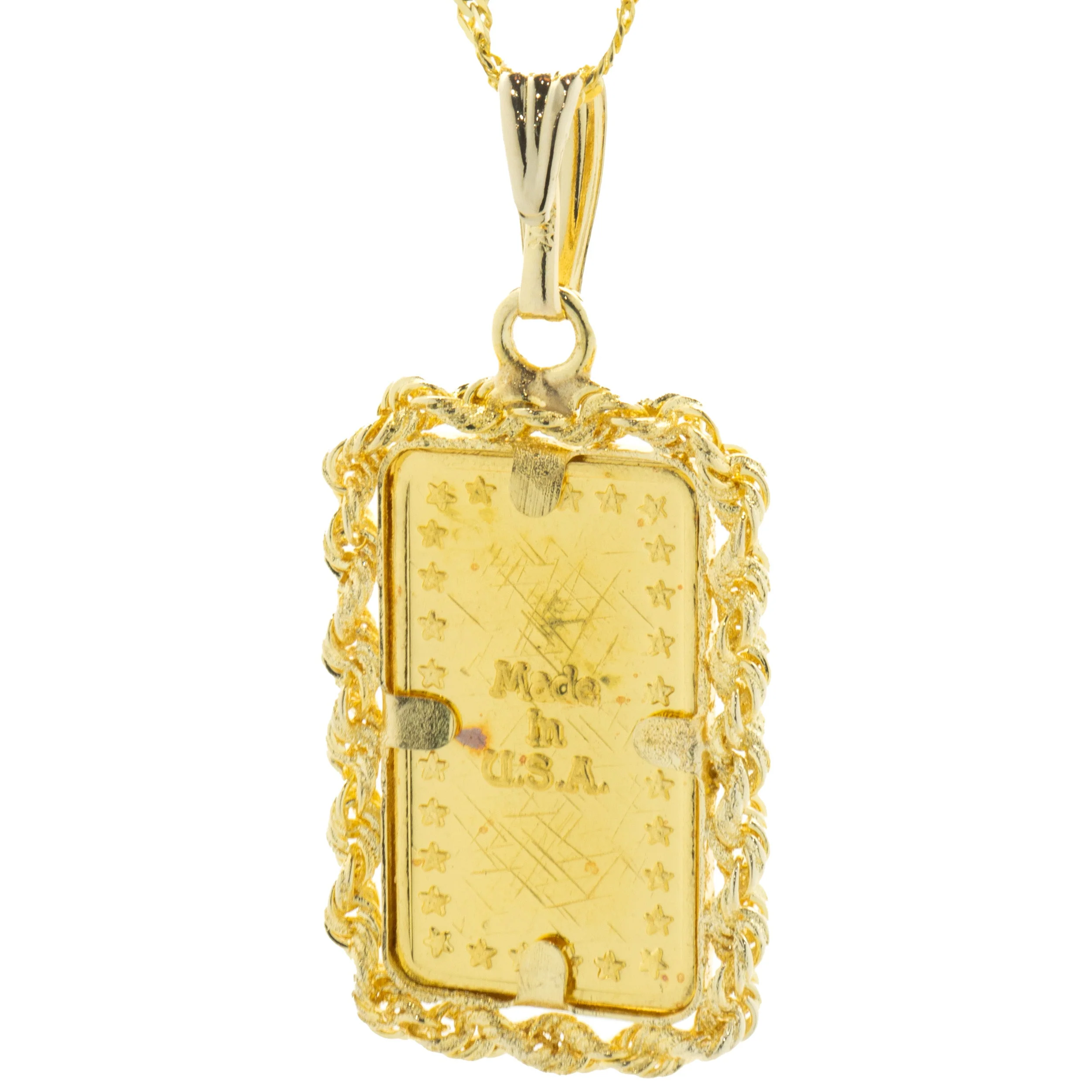 14 Karat Yellow Gold Bullion Pendant - Image 4