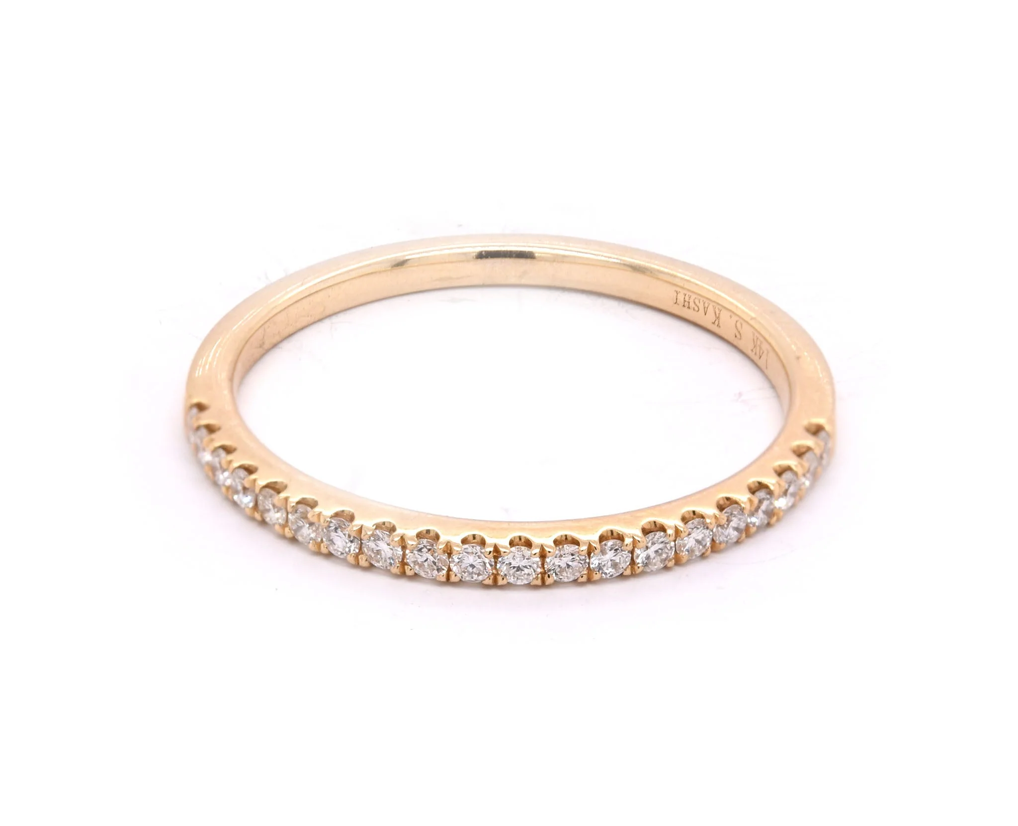 14 Karat Yellow Gold Diamond Band