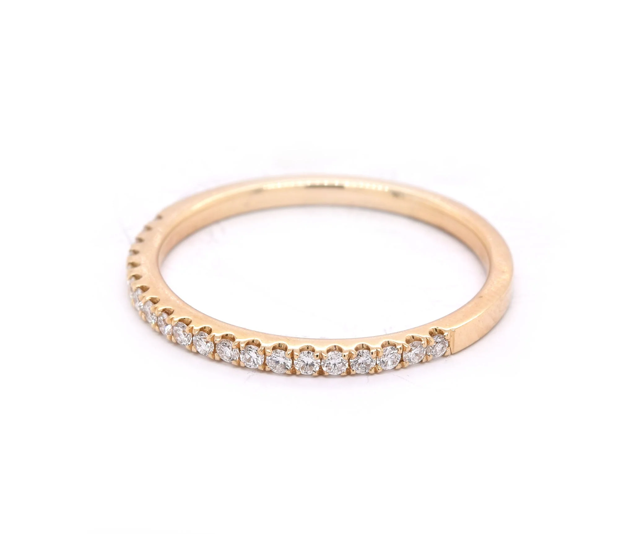 14 Karat Yellow Gold Diamond Band - Image 3