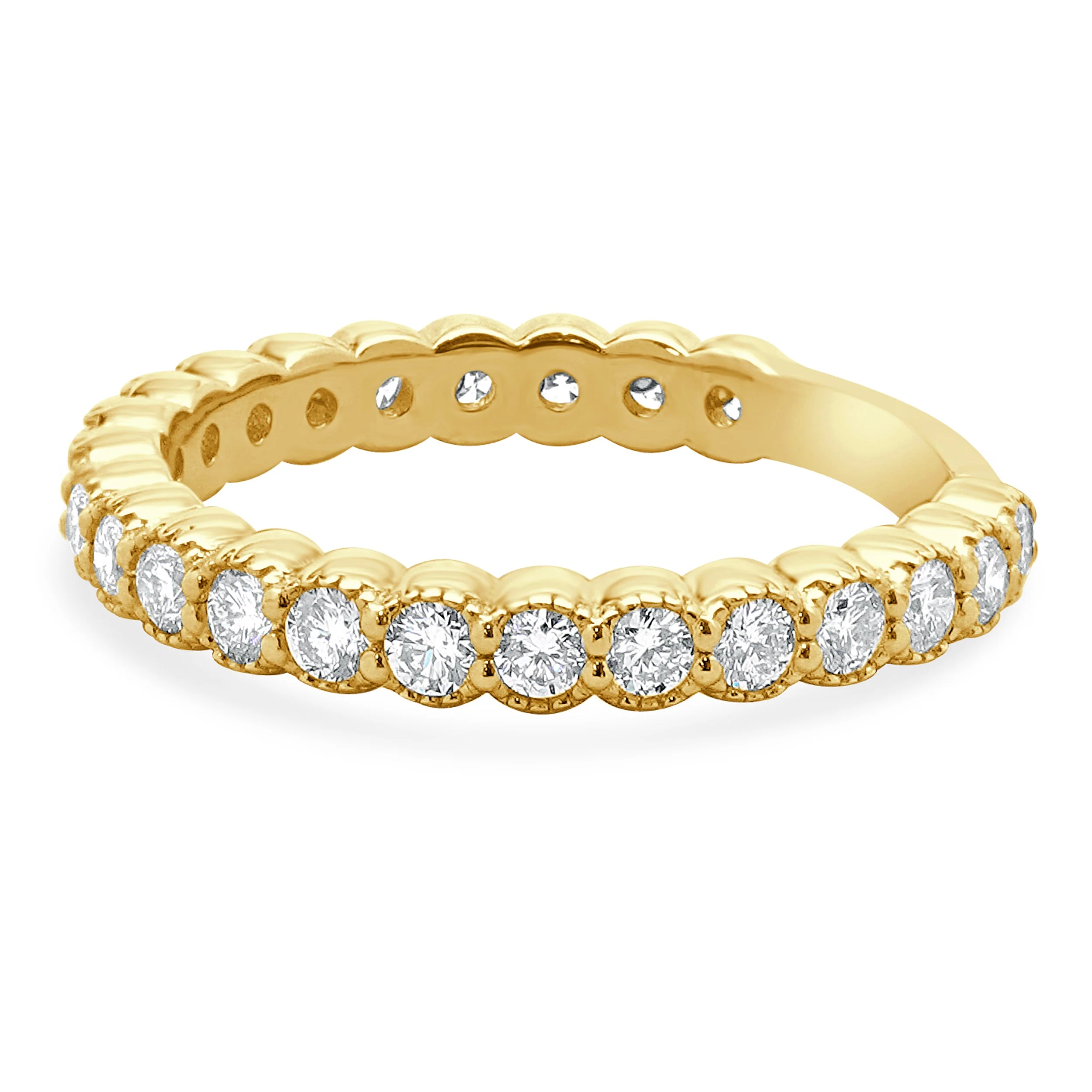 14 Karat Yellow Gold Diamond Band - Image 2