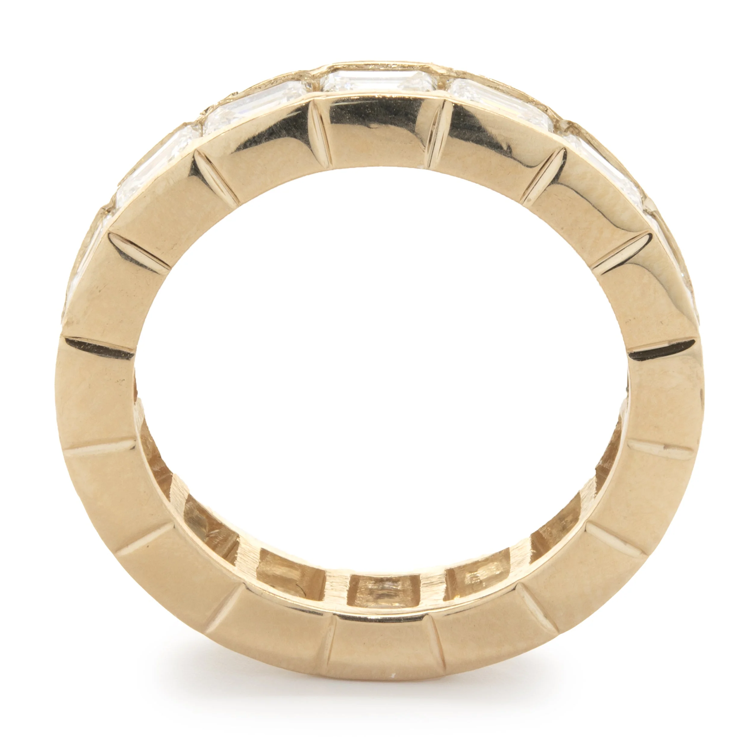 14 Karat Yellow Gold Diamond Band - Image 3