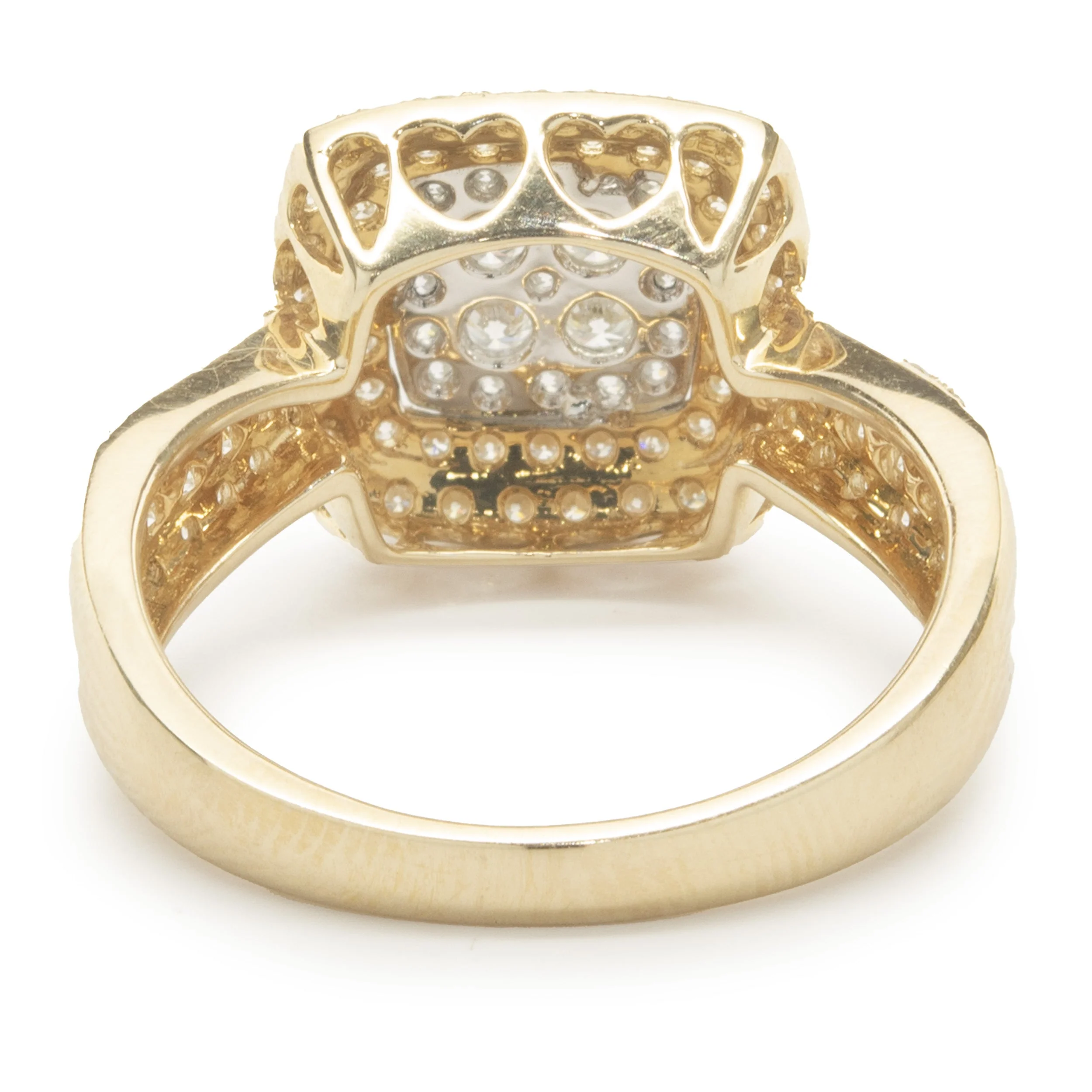 14 Karat Yellow Gold Diamond Cluster Ring - Image 3