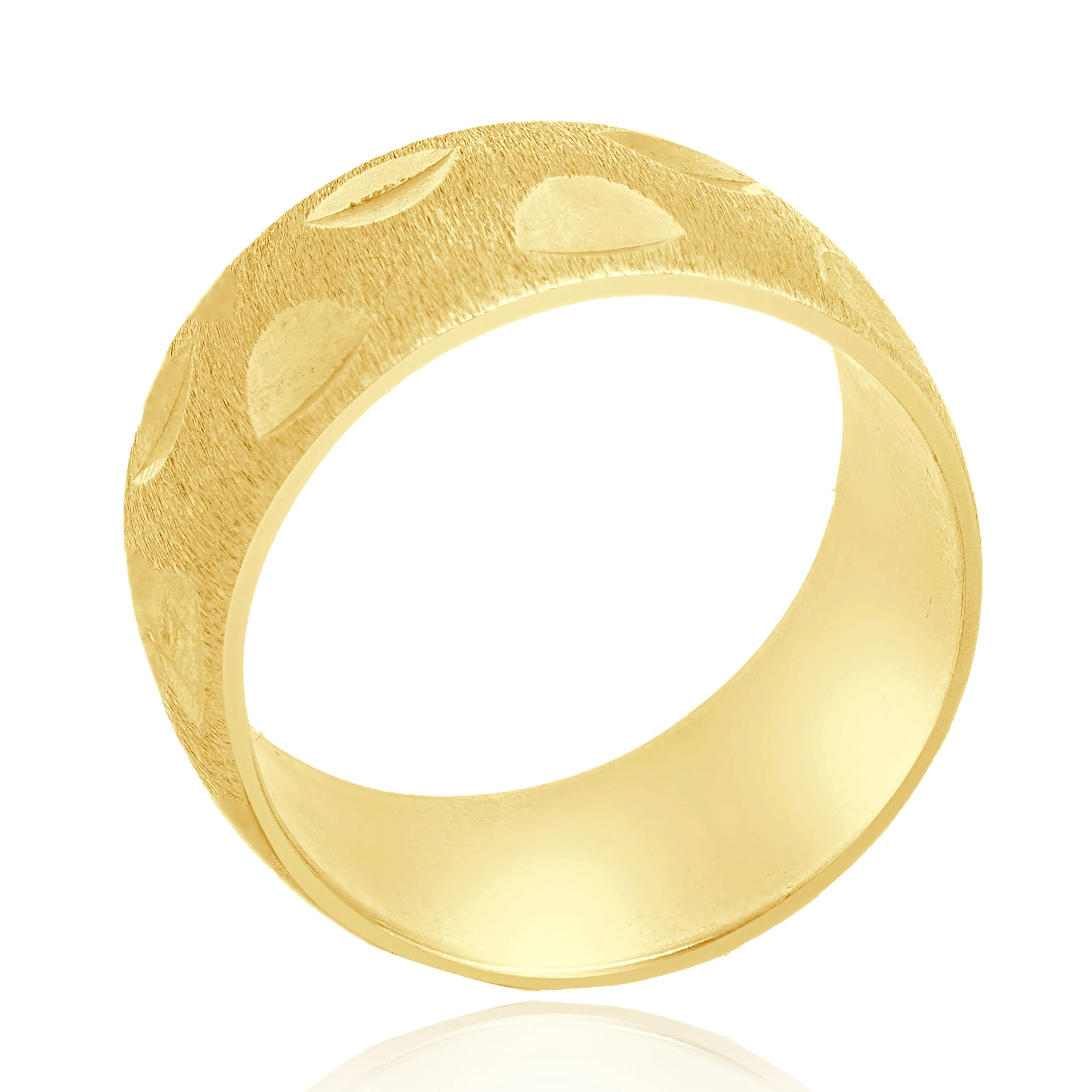 14 Karat Yellow Gold Diamond Cut Ring - Image 2
