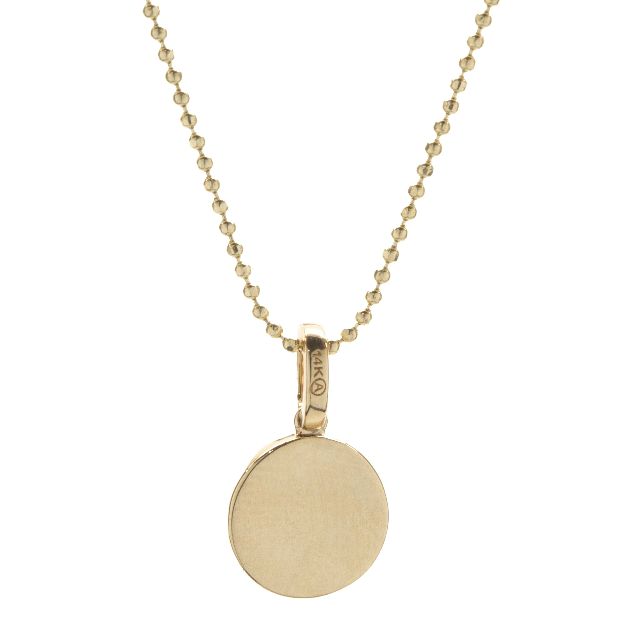 14 Karat Yellow Gold Diamond E Necklace - Image 2