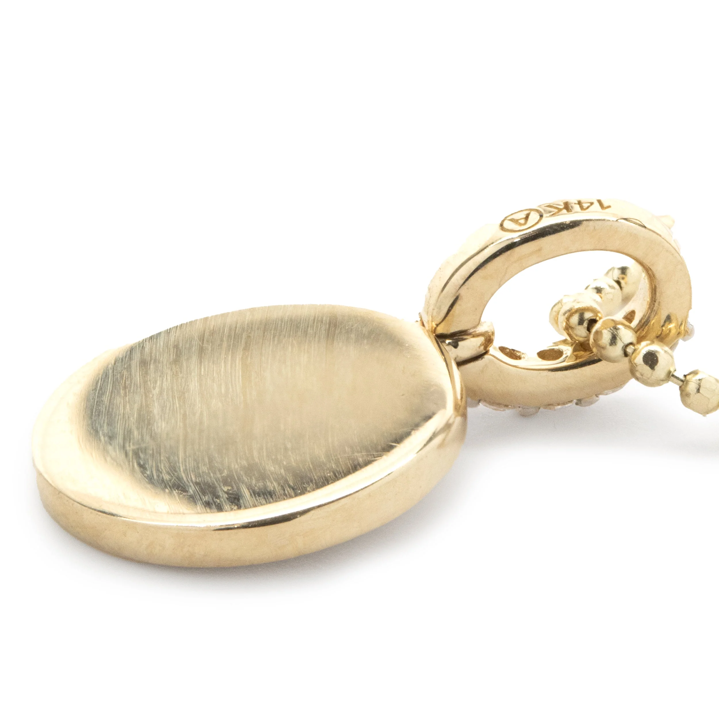14 Karat Yellow Gold Diamond E Necklace - Image 3