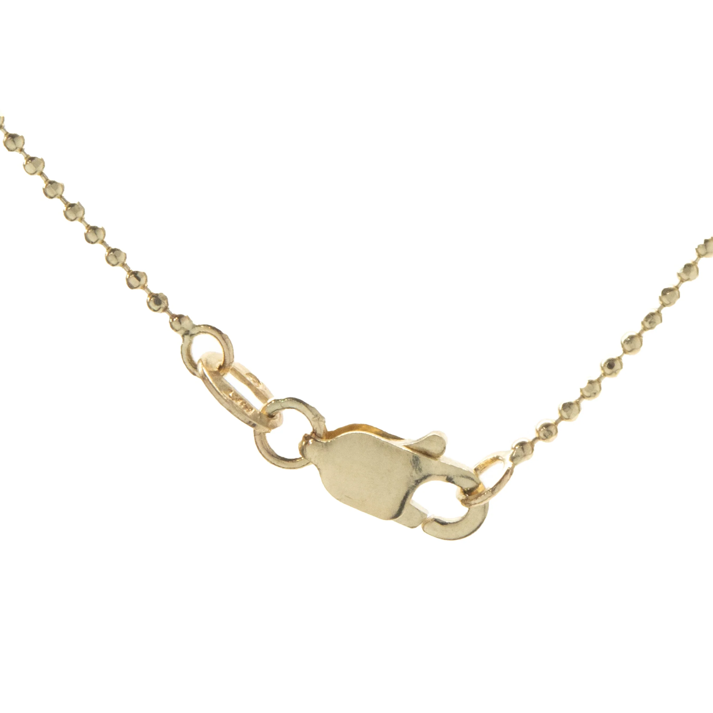 14 Karat Yellow Gold Diamond E Necklace - Image 4