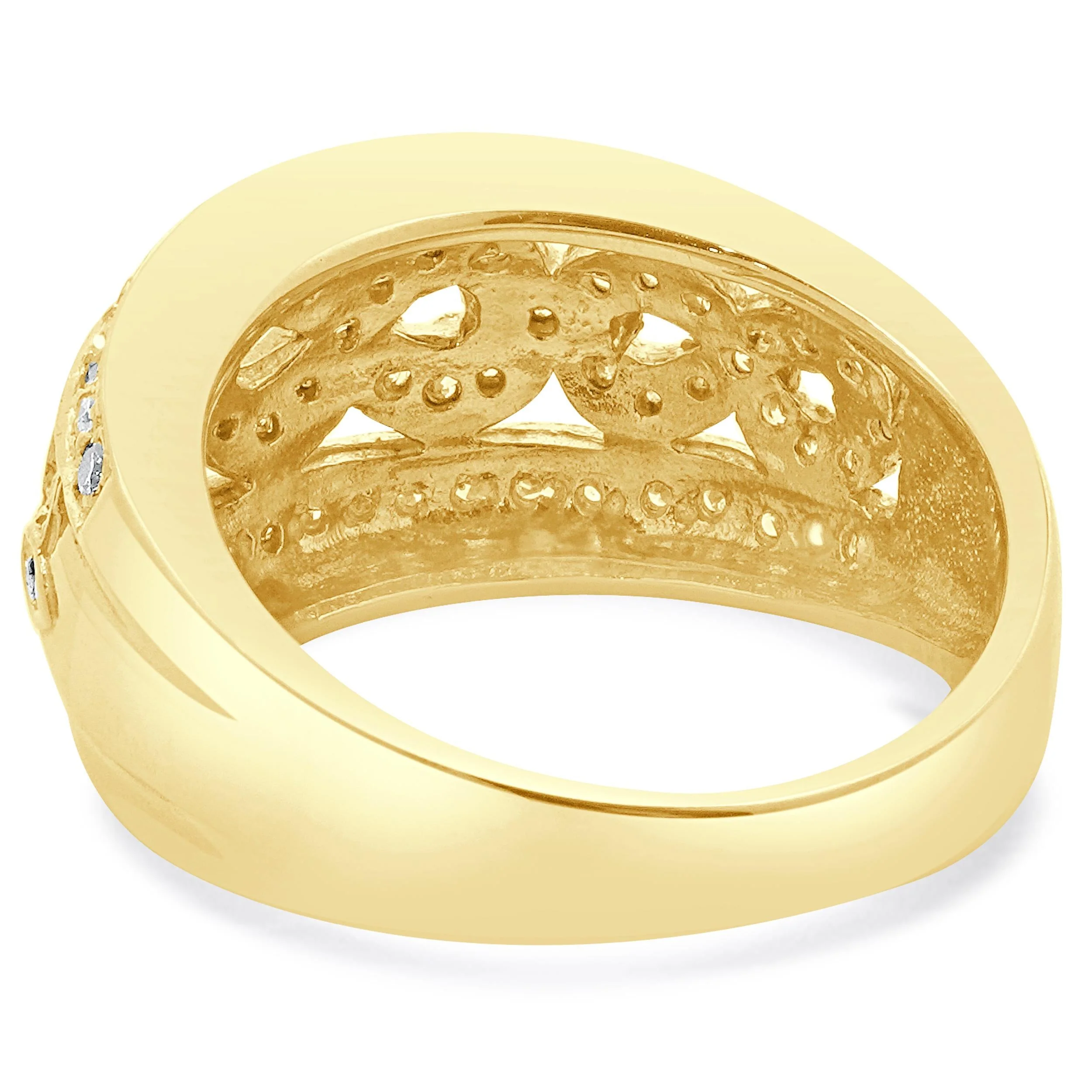14 Karat Yellow Gold Diamond Figure 8 Ring - Image 4