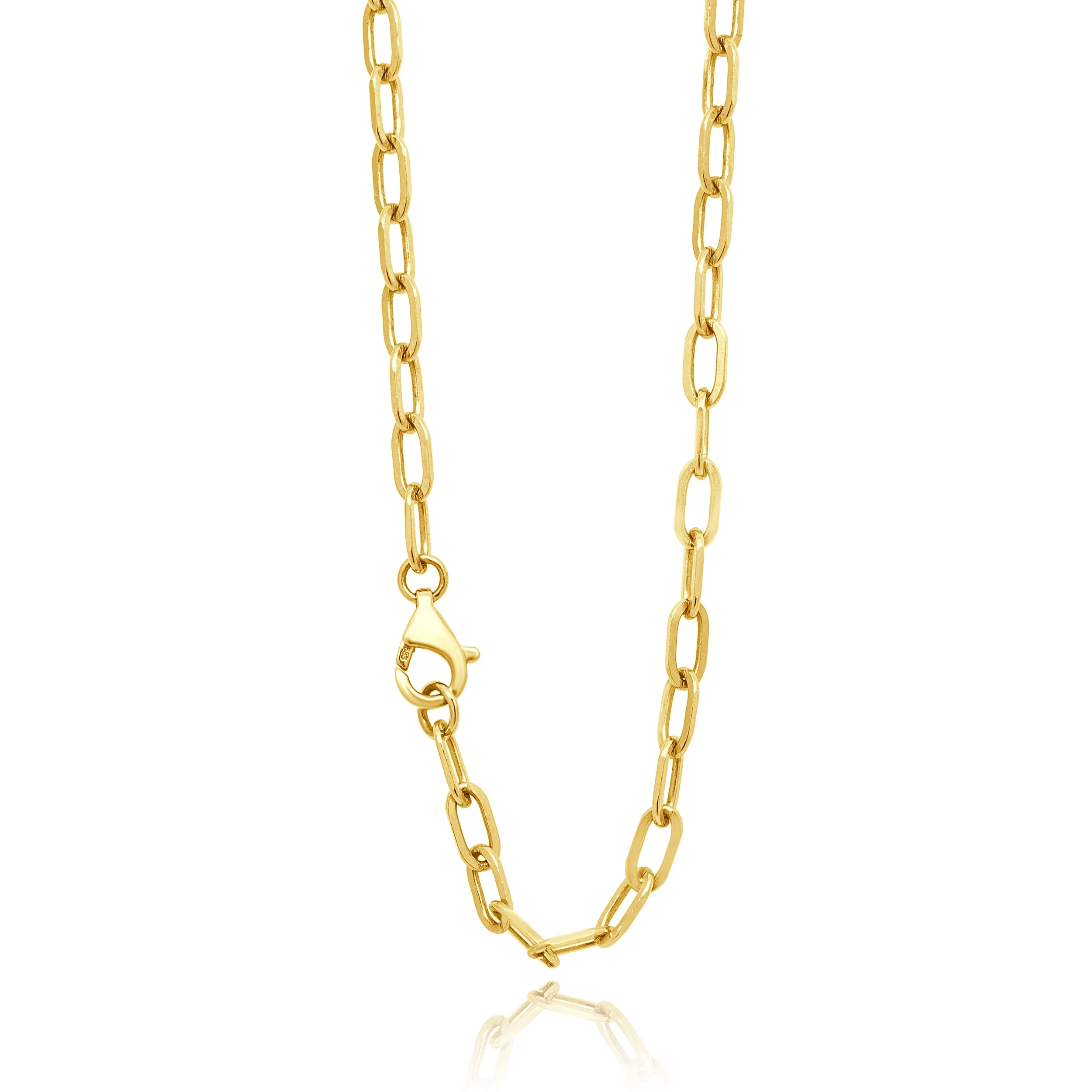 14 Karat Yellow Gold Diamond Hardware Link Necklace - Image 3