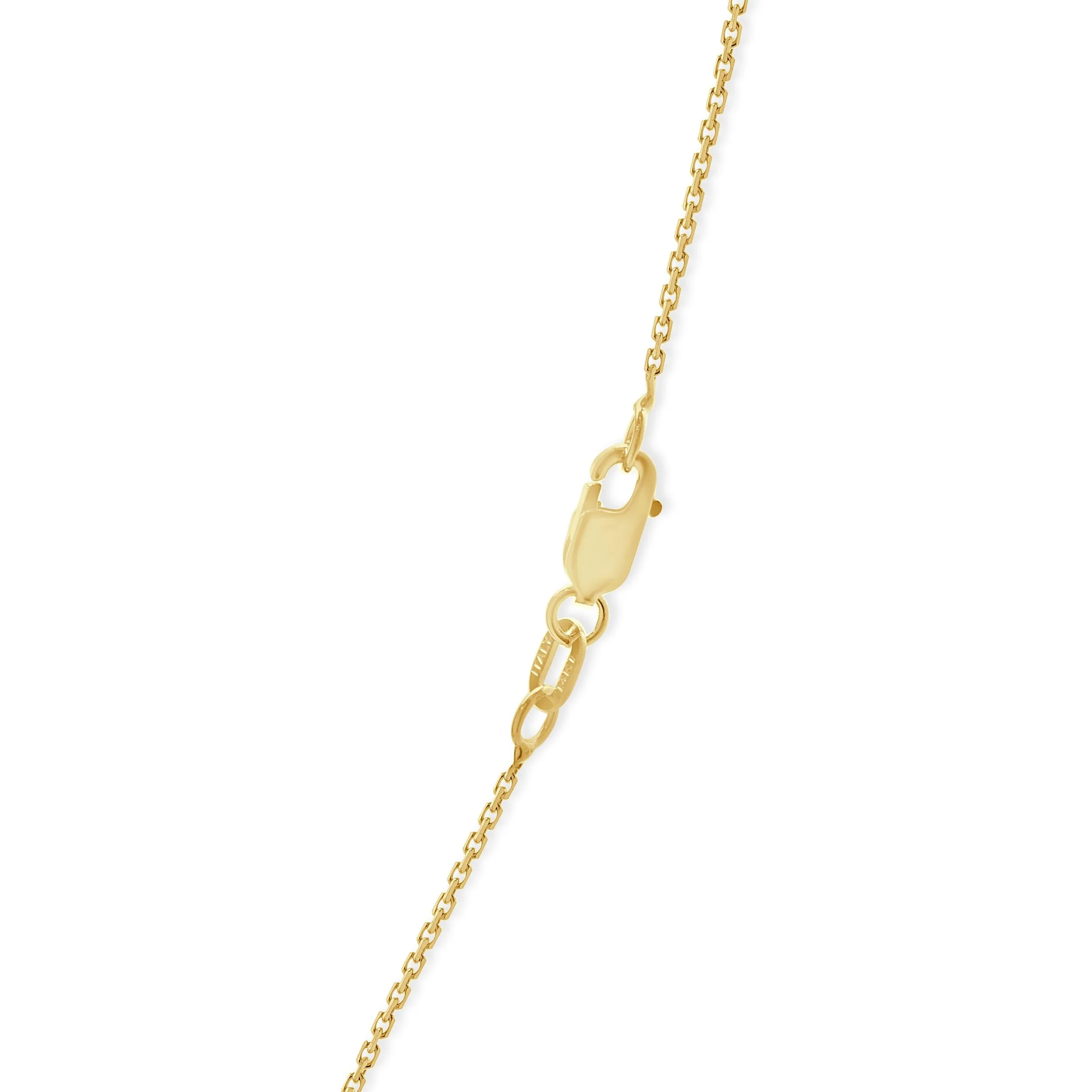 14 Karat Yellow Gold Diamond Initial I Necklace - Image 3