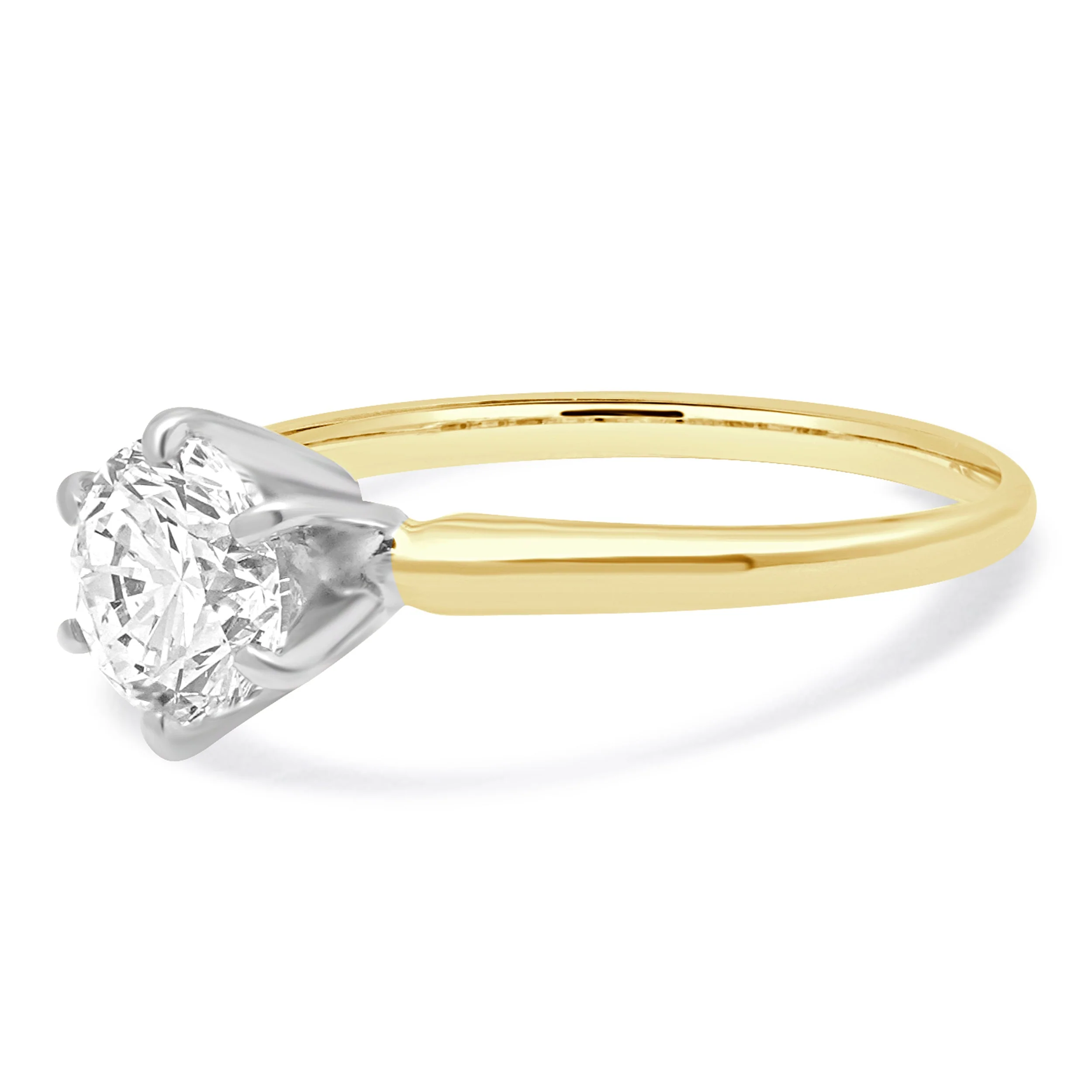 14 Karat Yellow Gold Diamond Solitaire Engagement Ring - Image 2