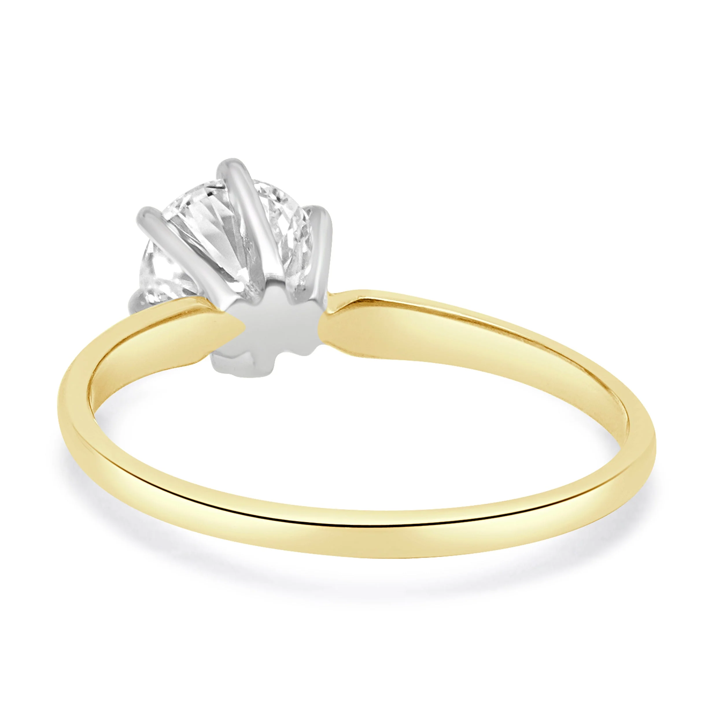 14 Karat Yellow Gold Diamond Solitaire Engagement Ring - Image 3