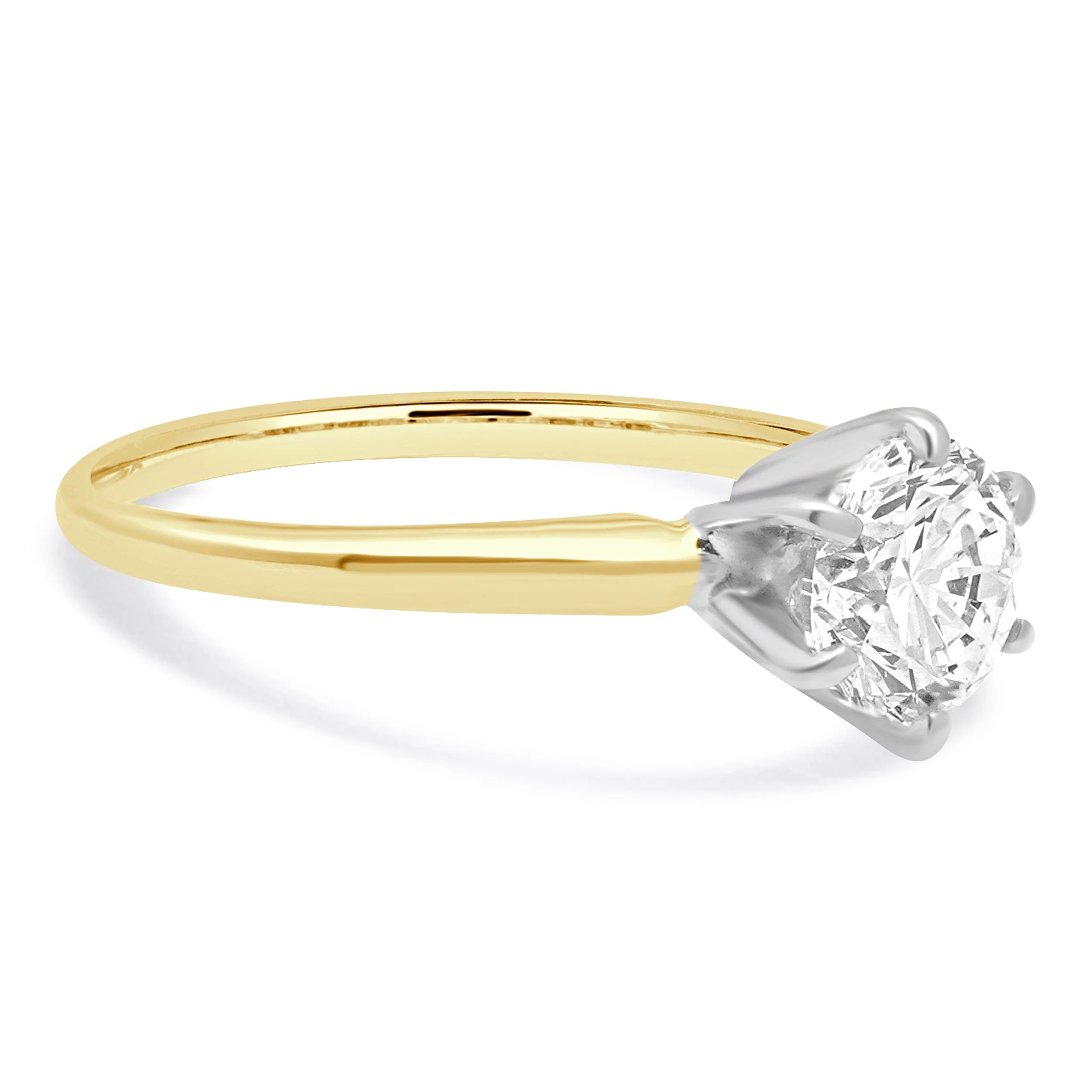 14 Karat Yellow Gold Diamond Solitaire Engagement Ring - Image 4
