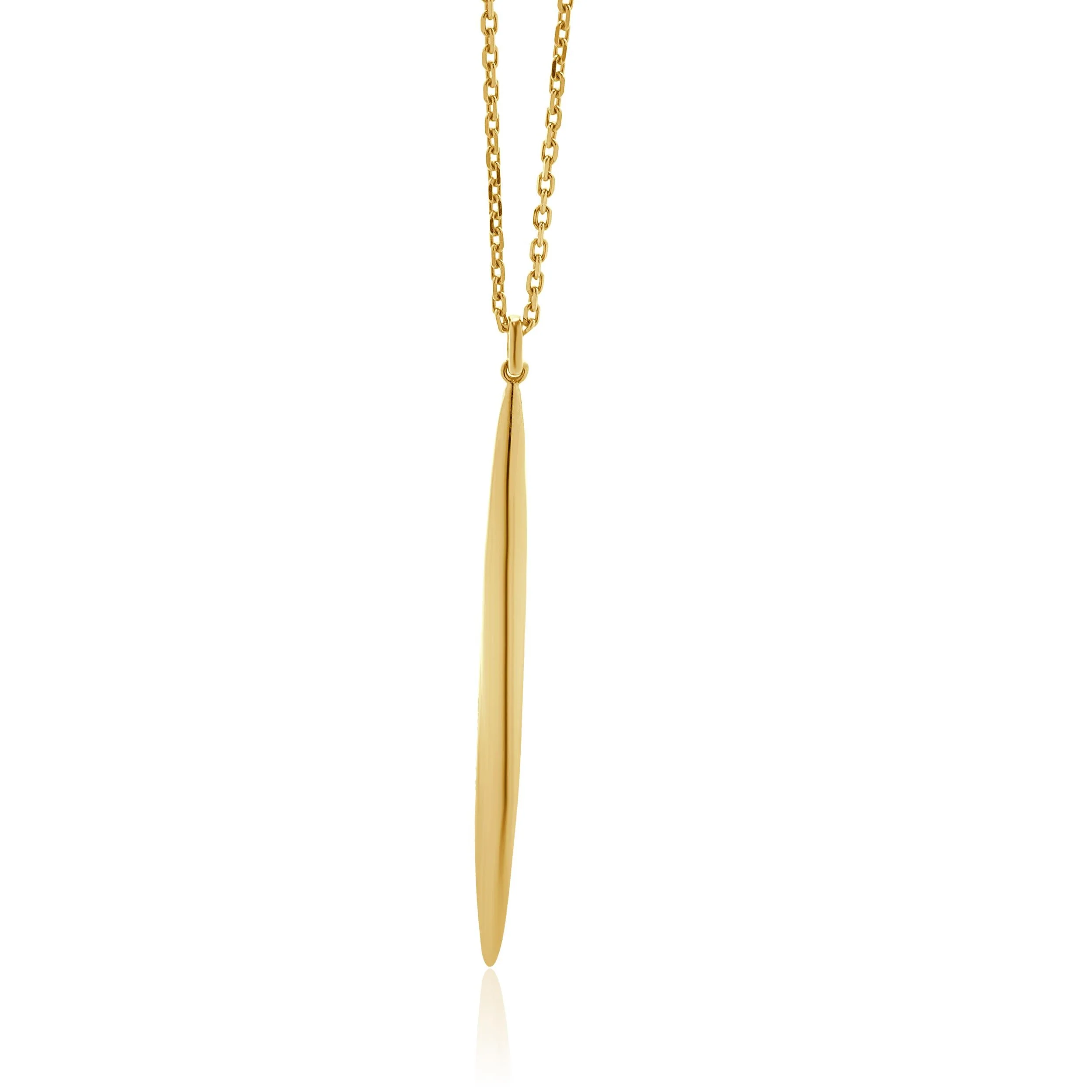 14 Karat Yellow Gold Diamond Spear Necklace - Image 3