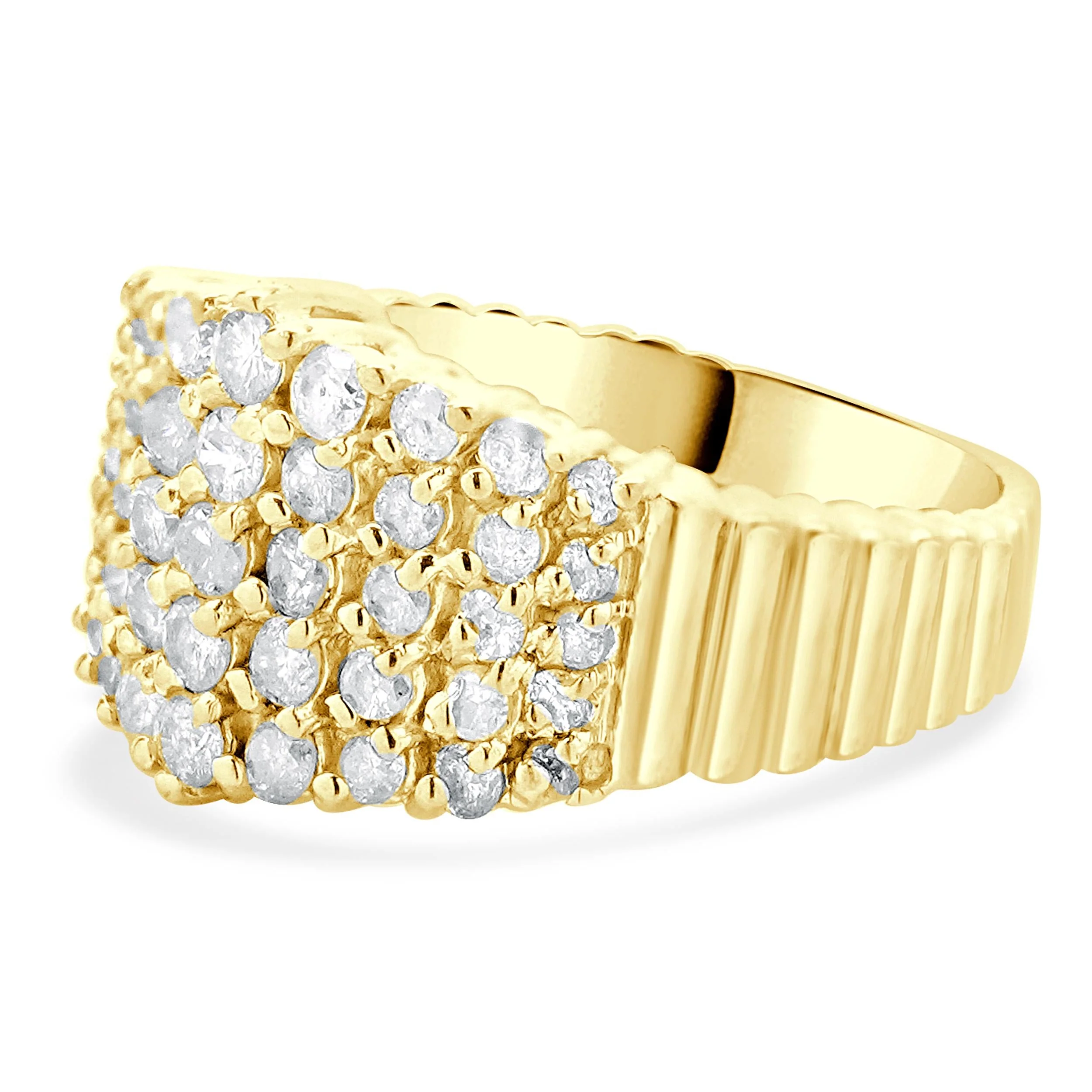 14 Karat Yellow Gold Diamond Waterfall Ring - Image 2