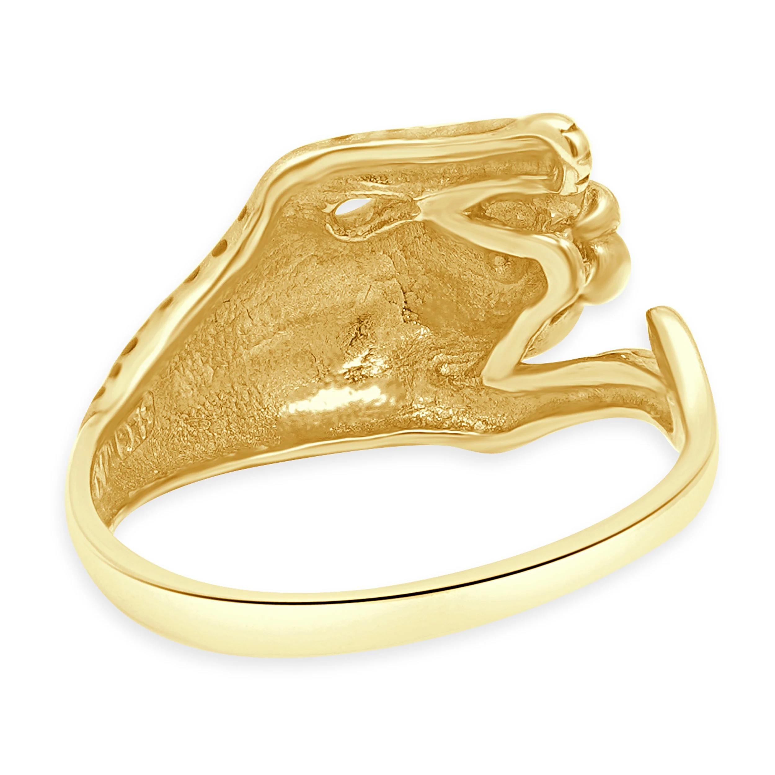 14 Karat Yellow Gold Enamel Cheetah Ring - Image 4