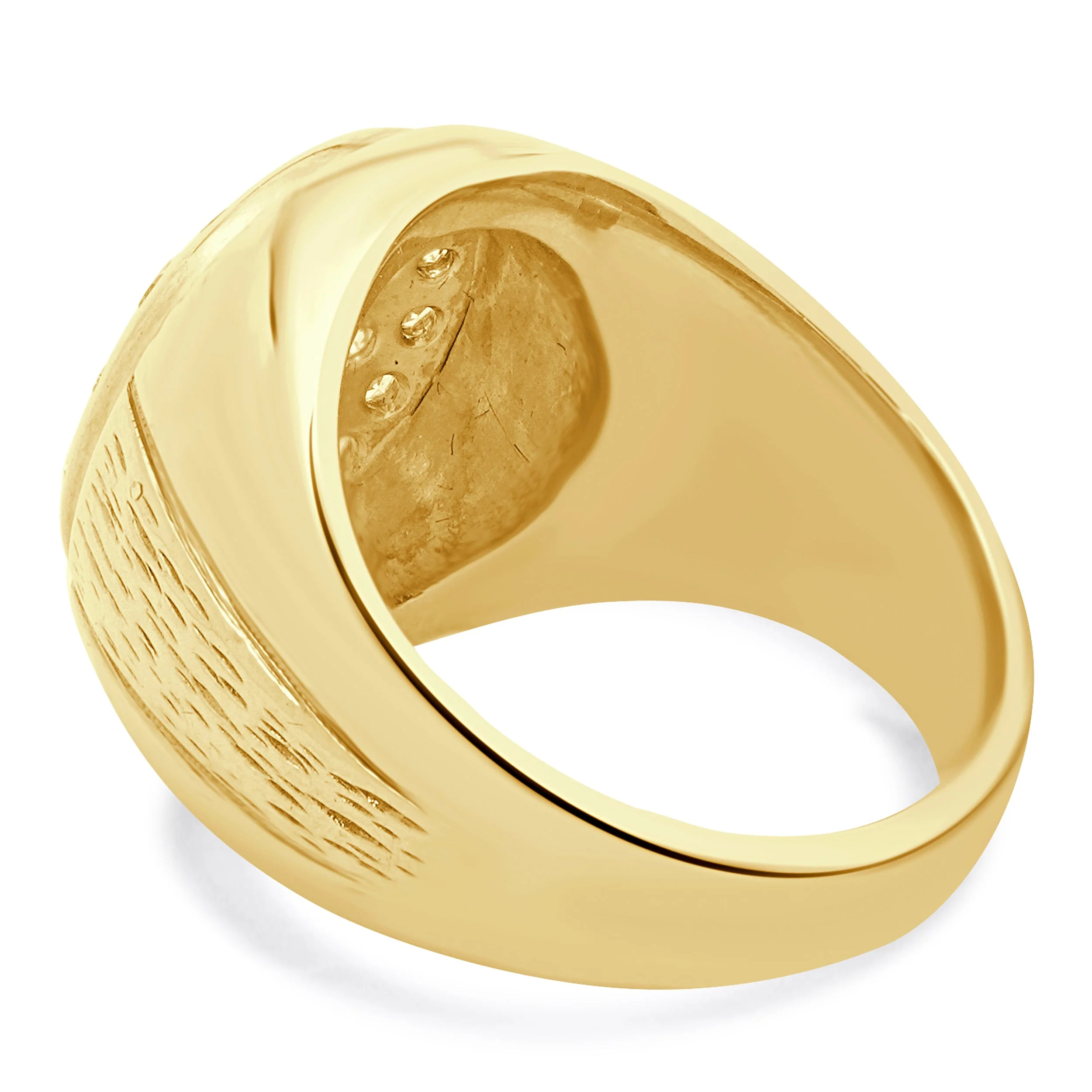 14 Karat Yellow Gold Gents Vintage Diamond Cluster Ring - Image 3