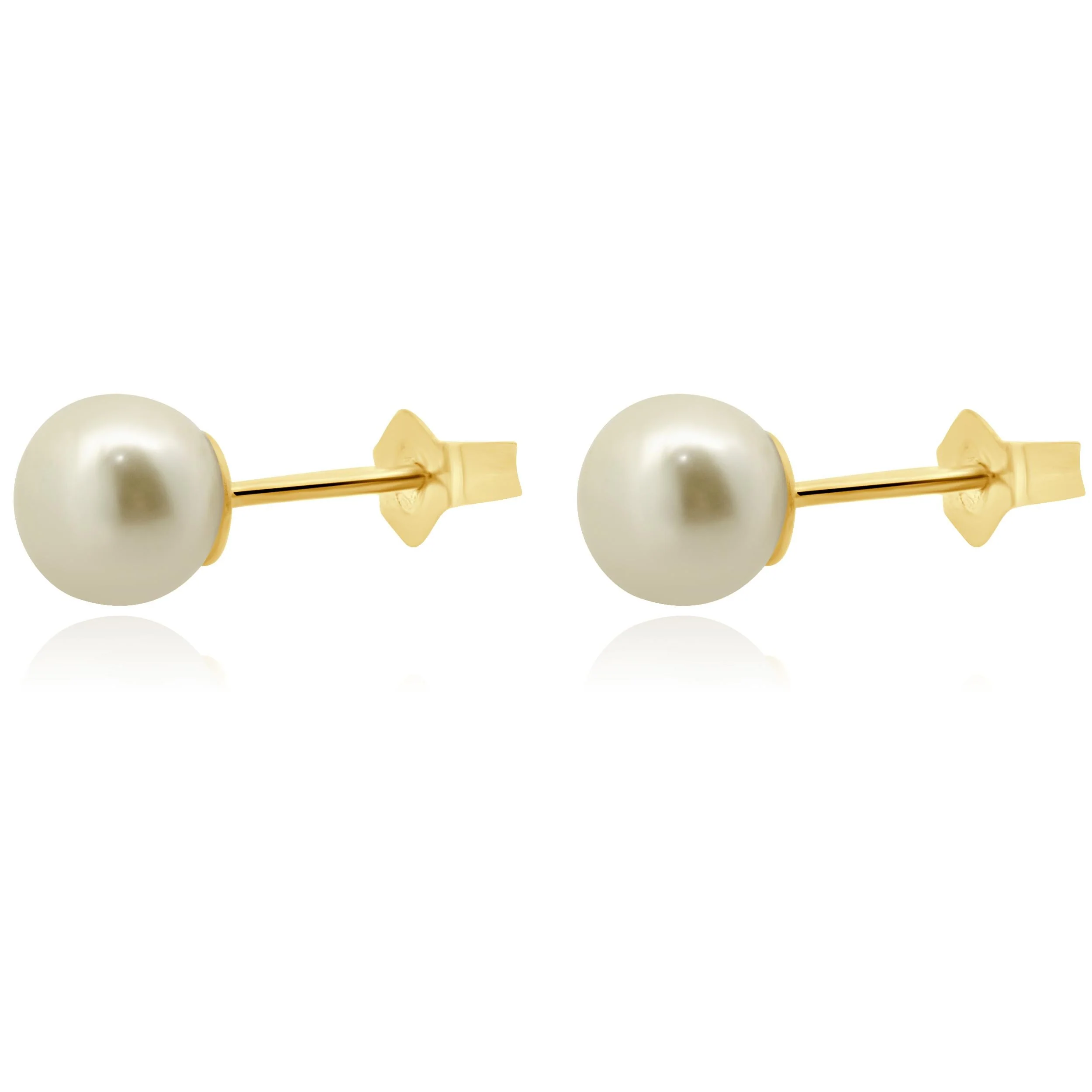 14 Karat Yellow Gold Golden Pearl Earrings - Image 2