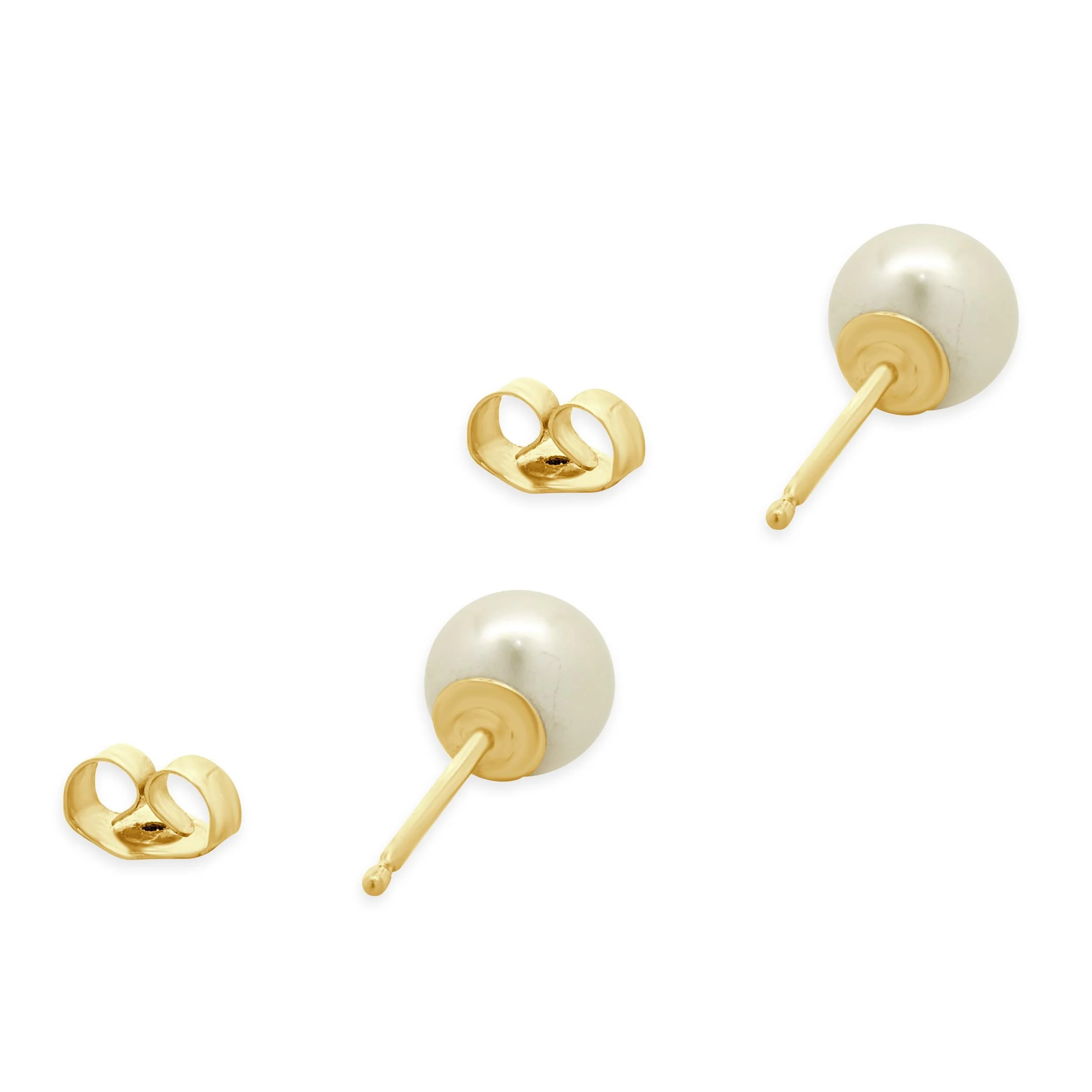 14 Karat Yellow Gold Golden Pearl Earrings - Image 4