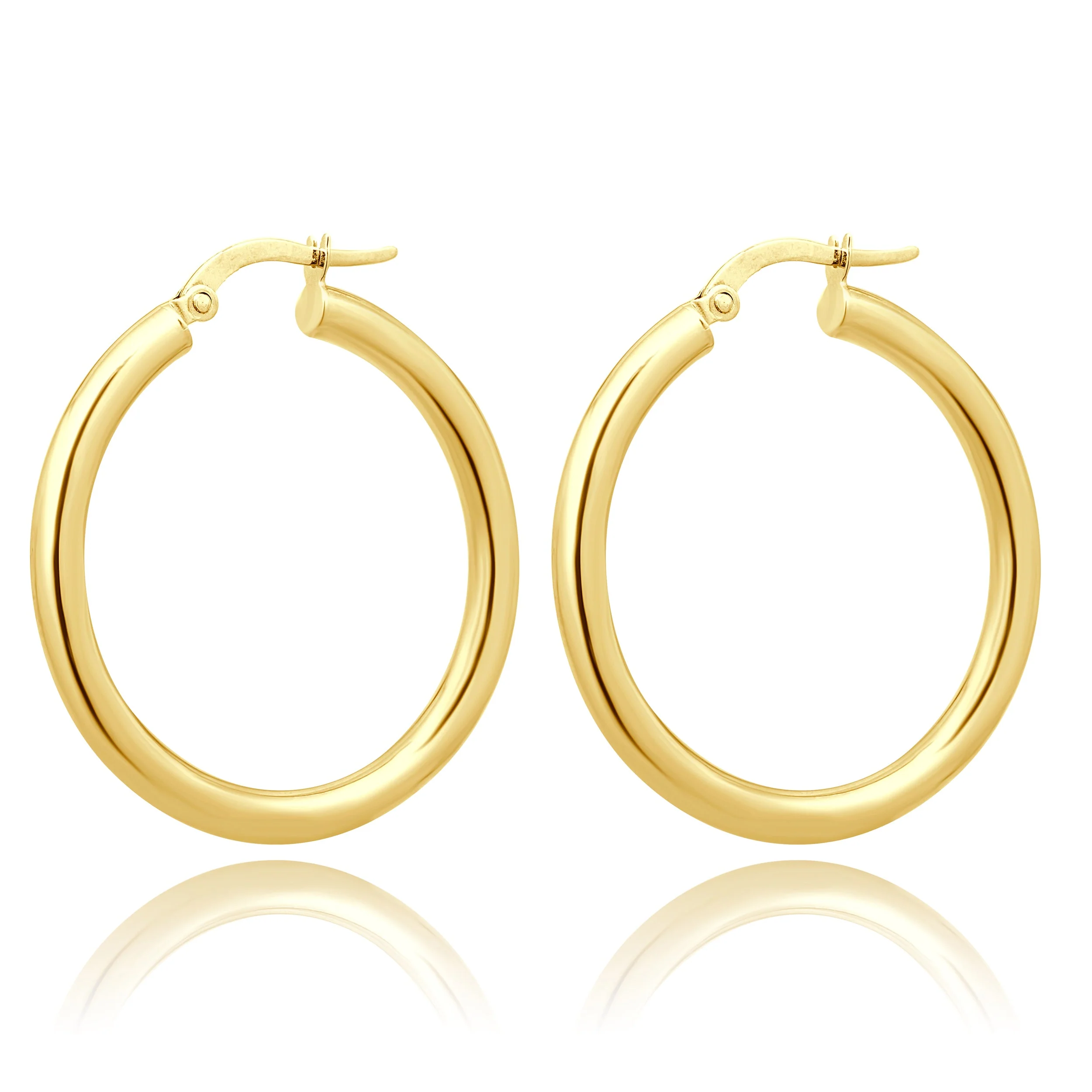 14 Karat Yellow Gold Hoop Earrings - Image 2