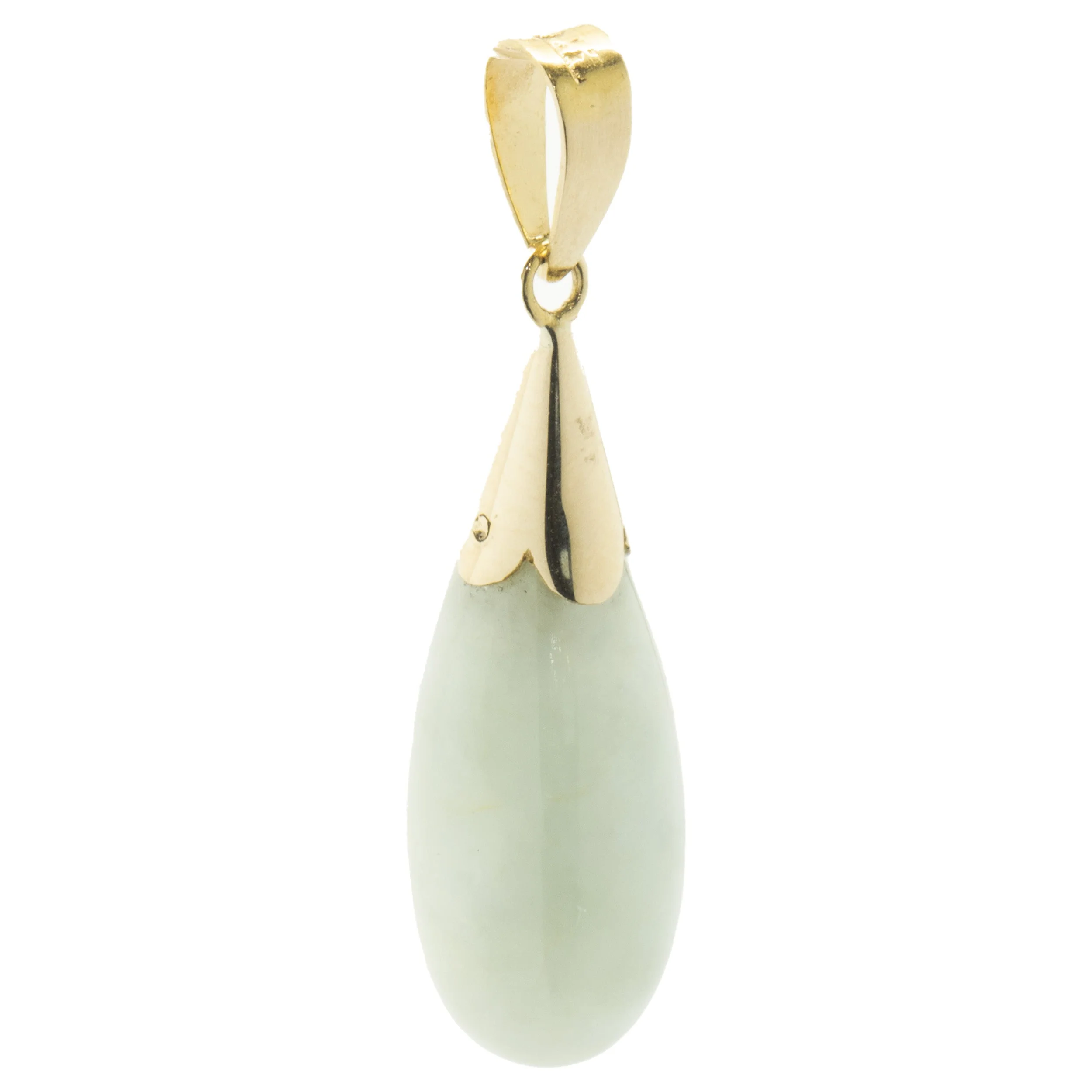 14 Karat Yellow Gold Jade Pendant - Image 4