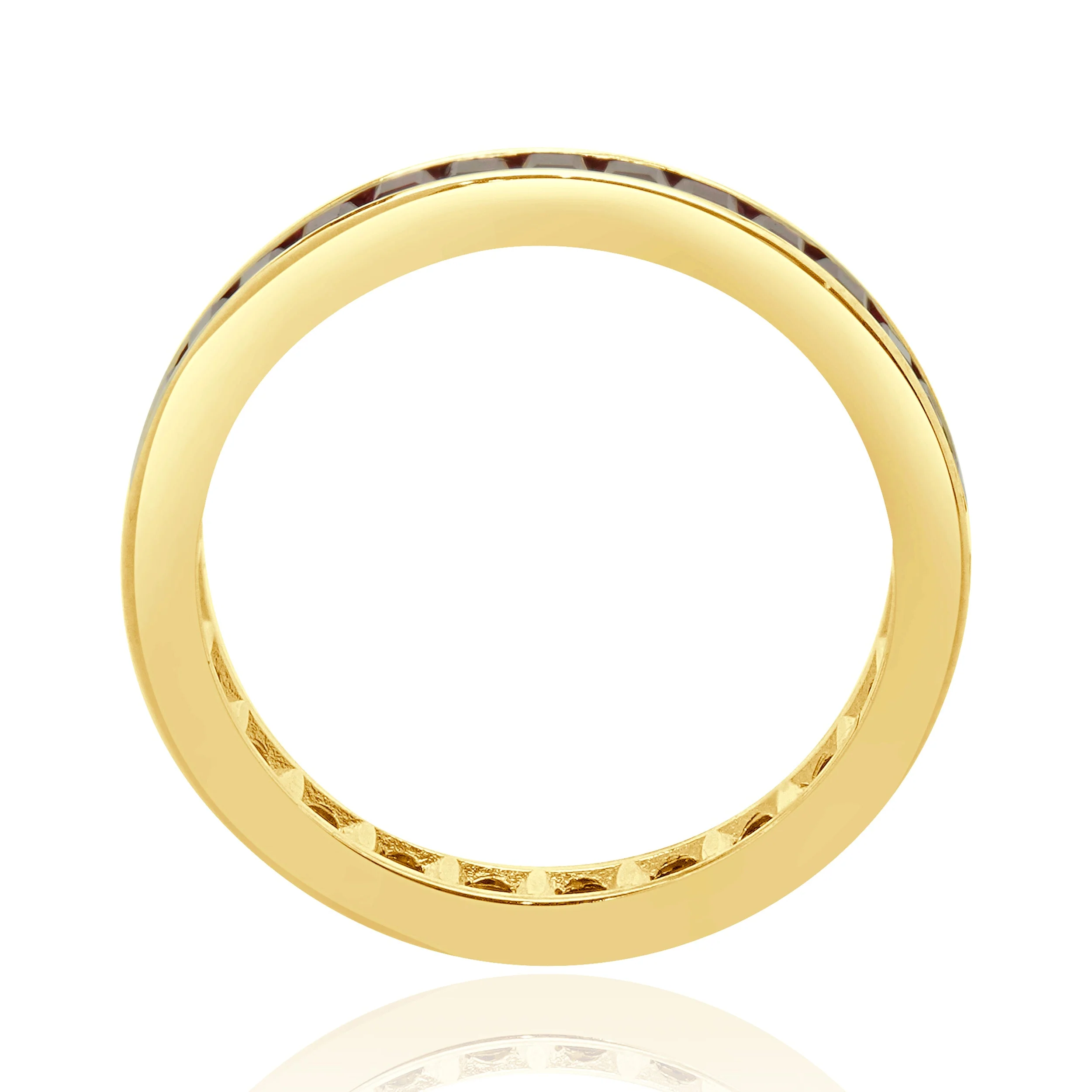14 Karat Yellow Gold Lab Grown Ruby Eternity Band - Image 3