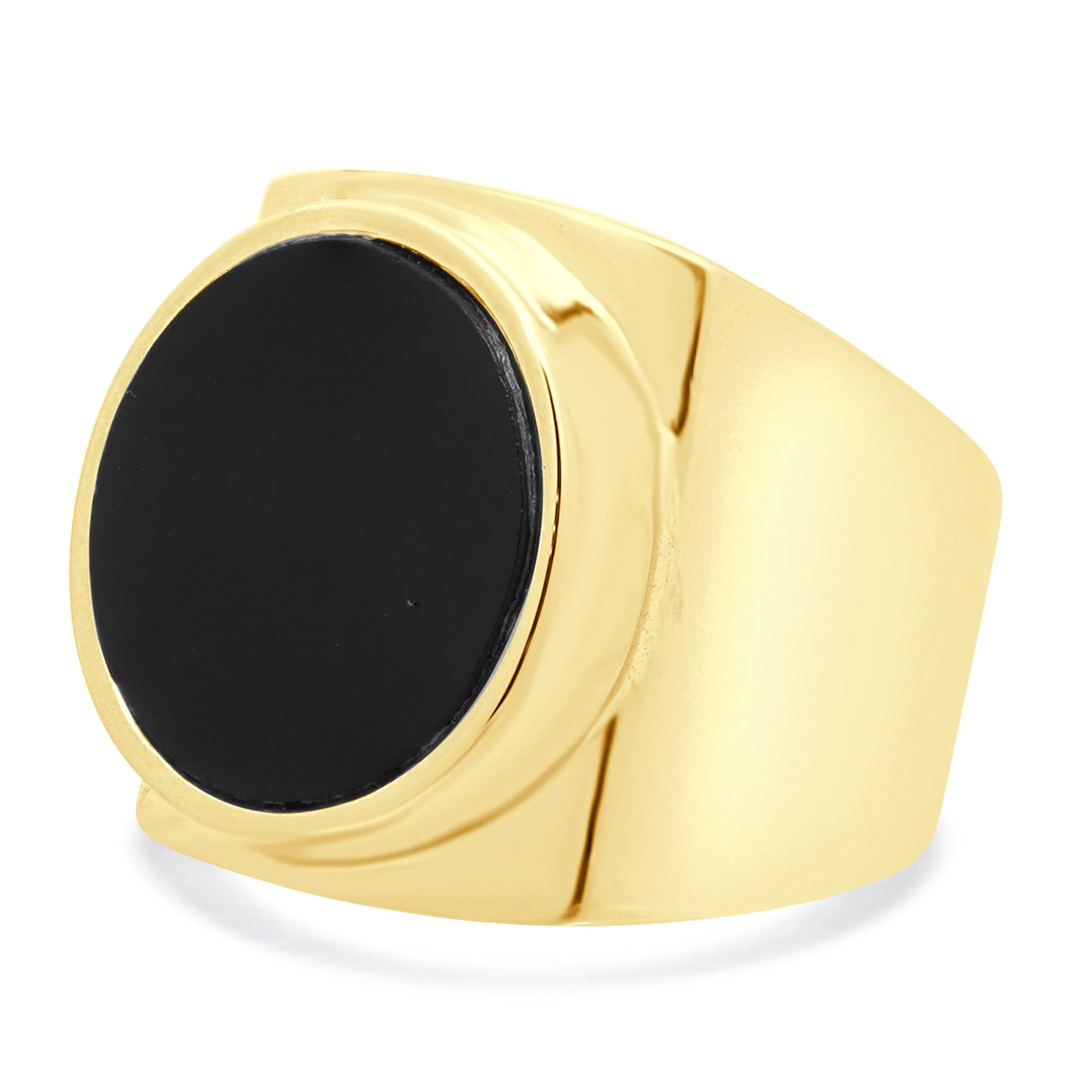14 Karat Yellow Gold Onyx Ring - Image 2