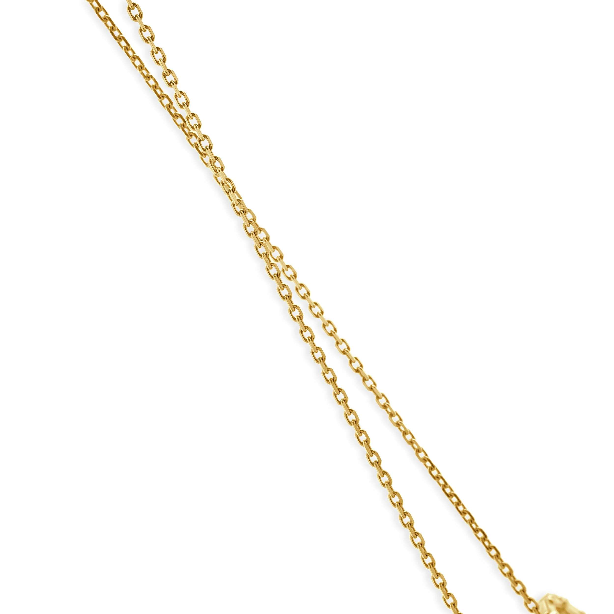 14 Karat Yellow Gold Open Diamond Circle Necklace - Image 4