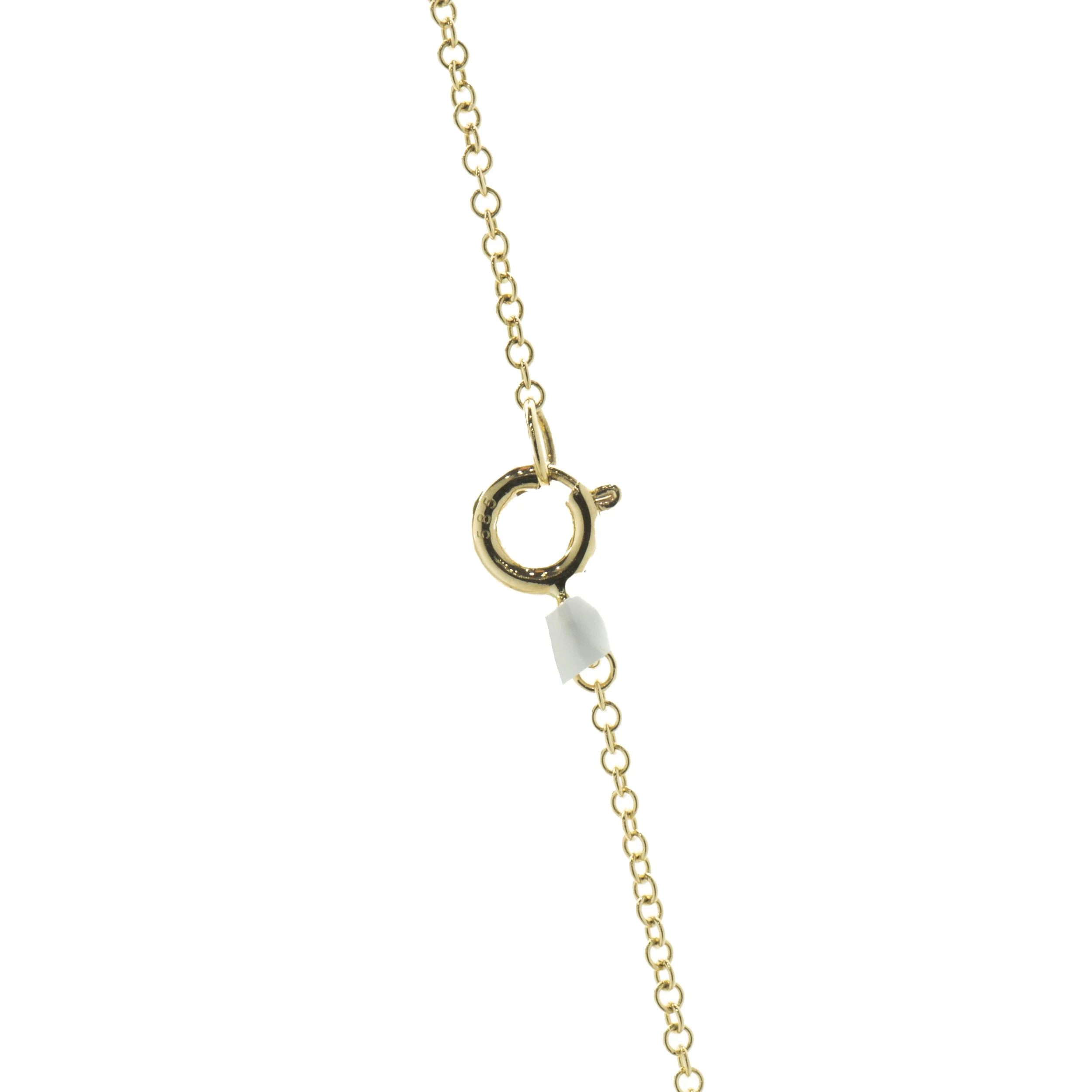 14 Karat Yellow Gold Pave Diamond Spear Necklace - Image 4