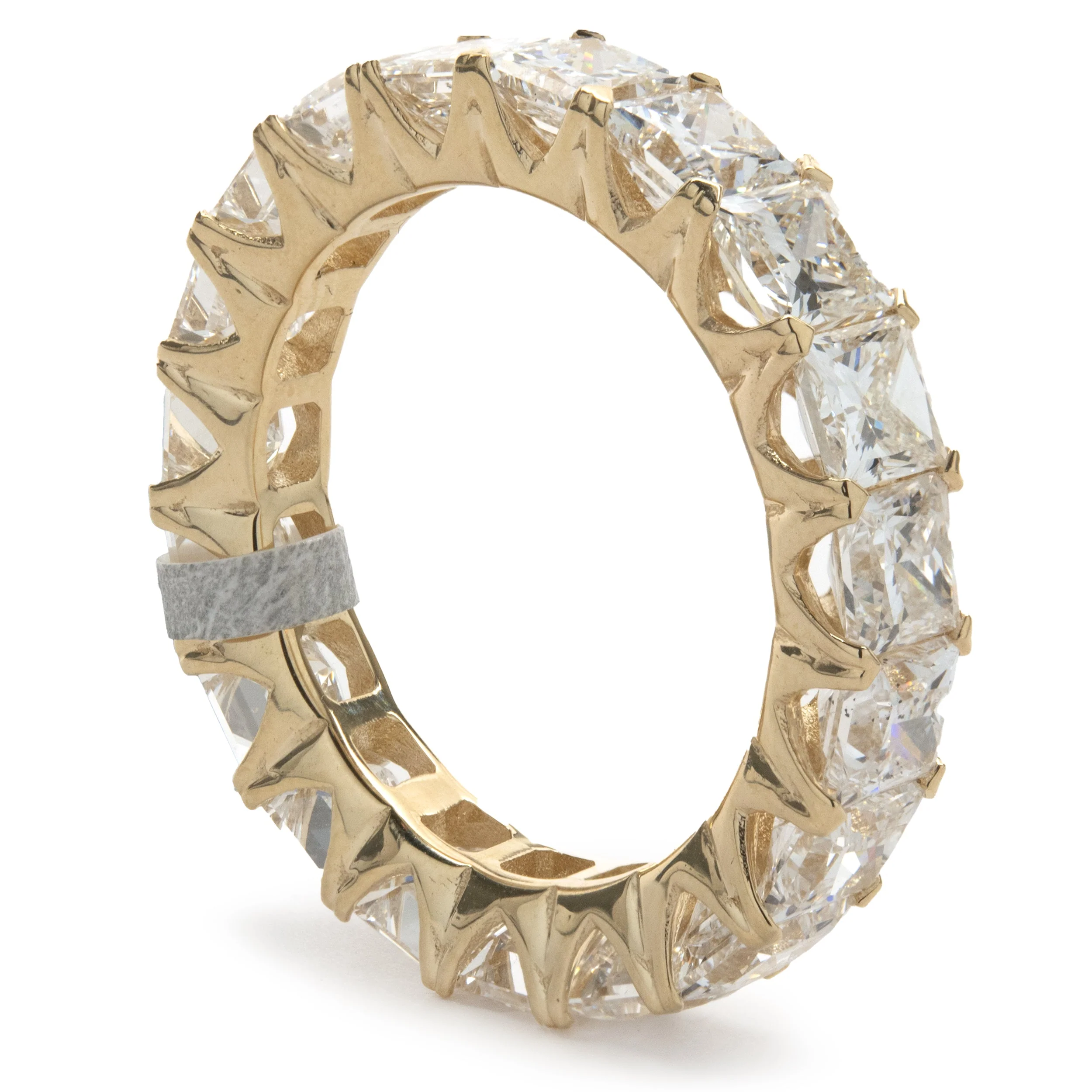 14 Karat Yellow Gold Princess Cut Diamond Eternity Band - Image 2