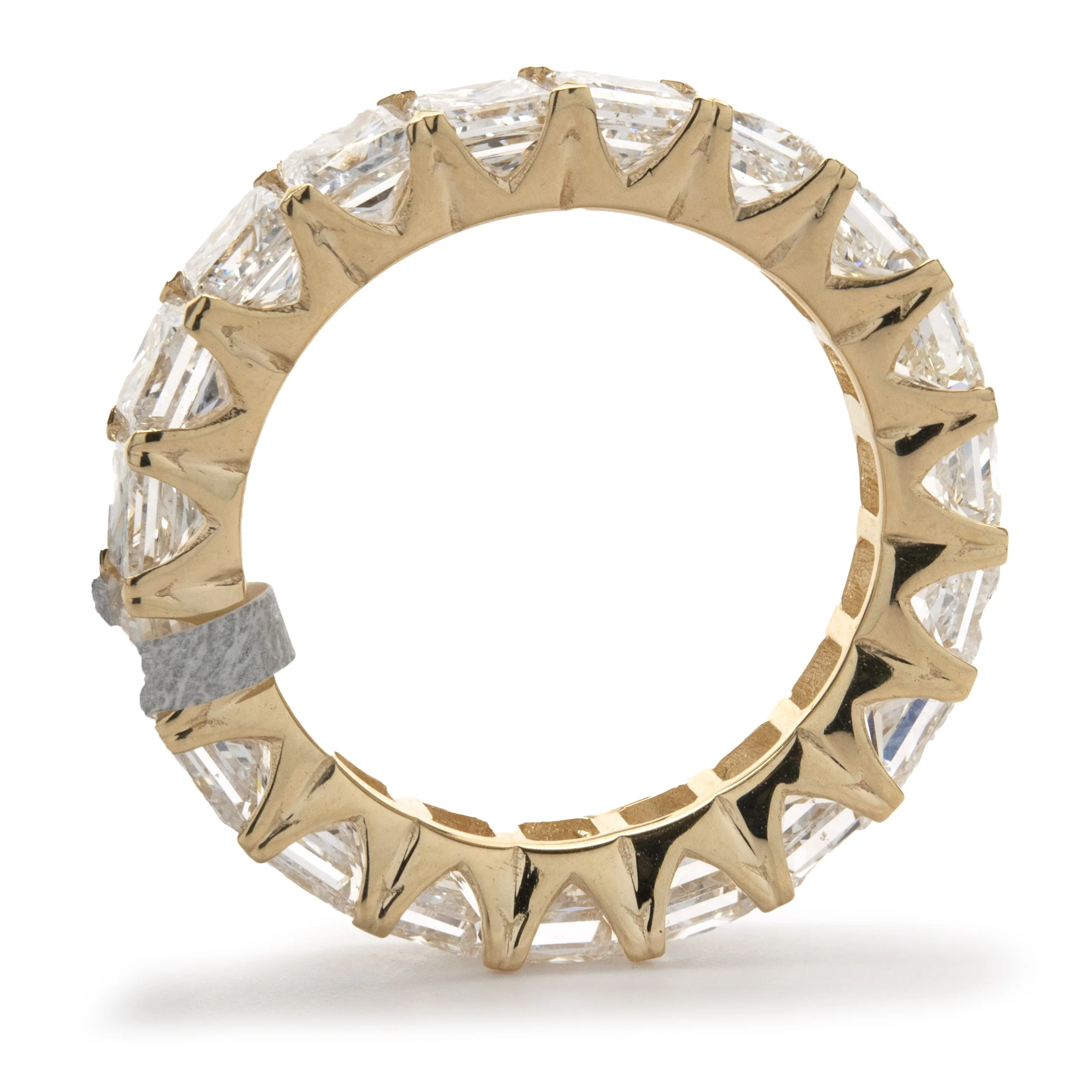 14 Karat Yellow Gold Princess Cut Diamond Eternity Band - Image 4